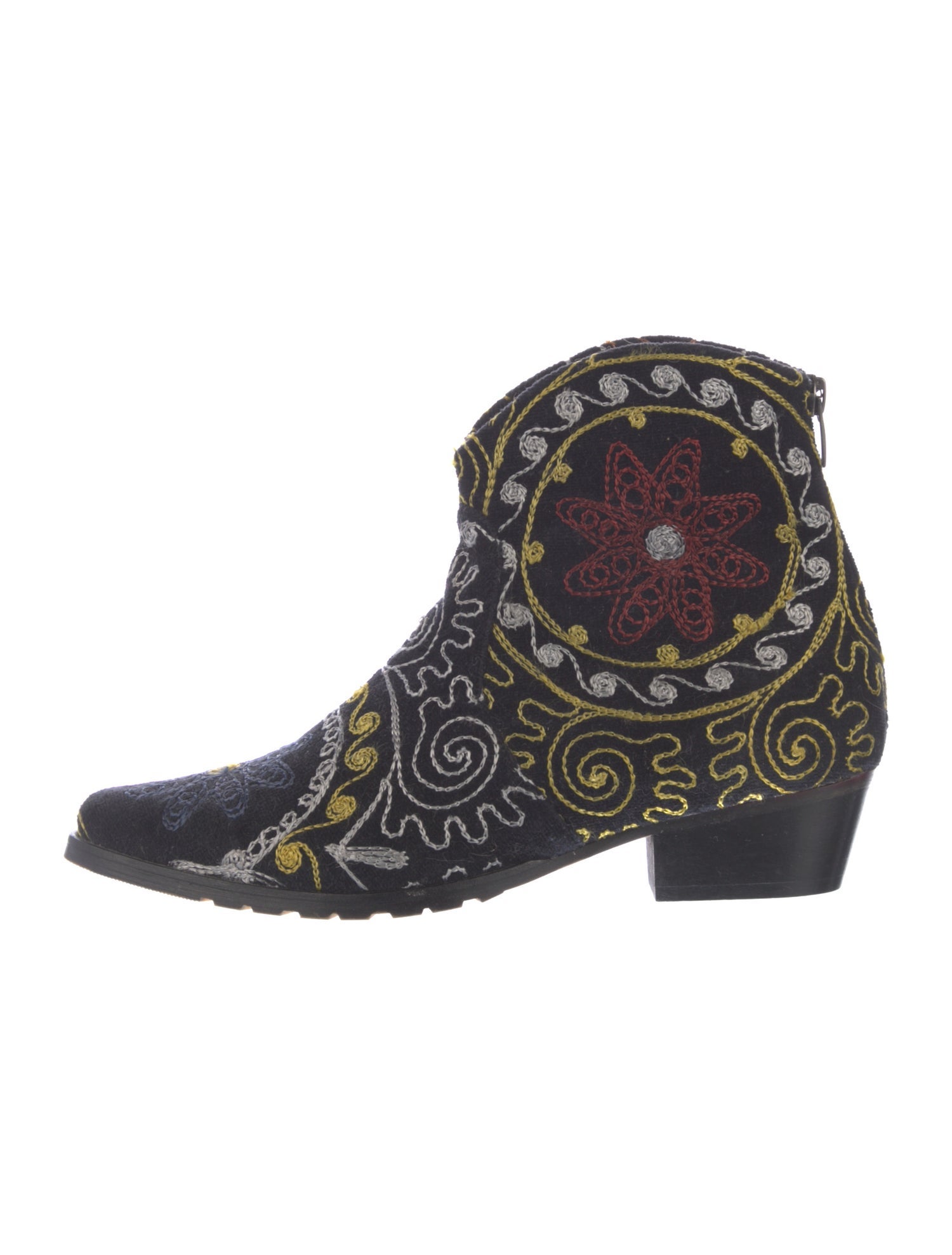 Artemis Design Co. Velvet Patterned Western Boots