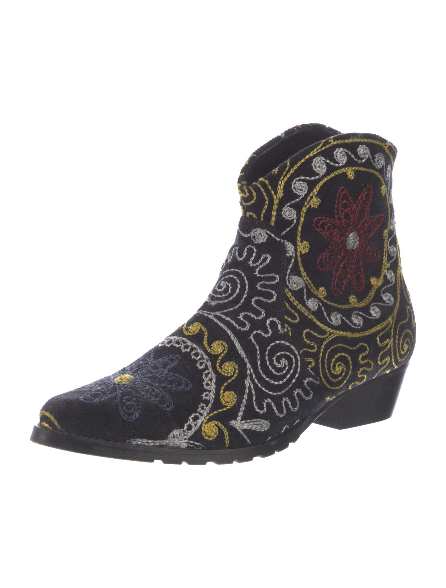 Artemis Design Co. Velvet Patterned Western Boots