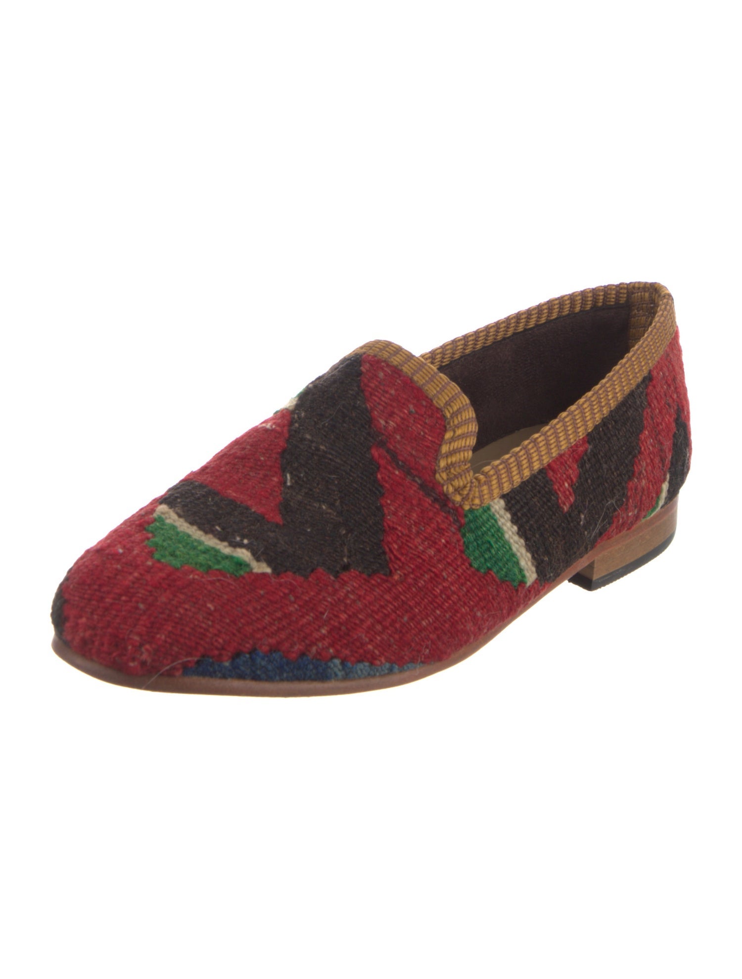 Artemis Design Co. Wool Colorblock Pattern Loafers