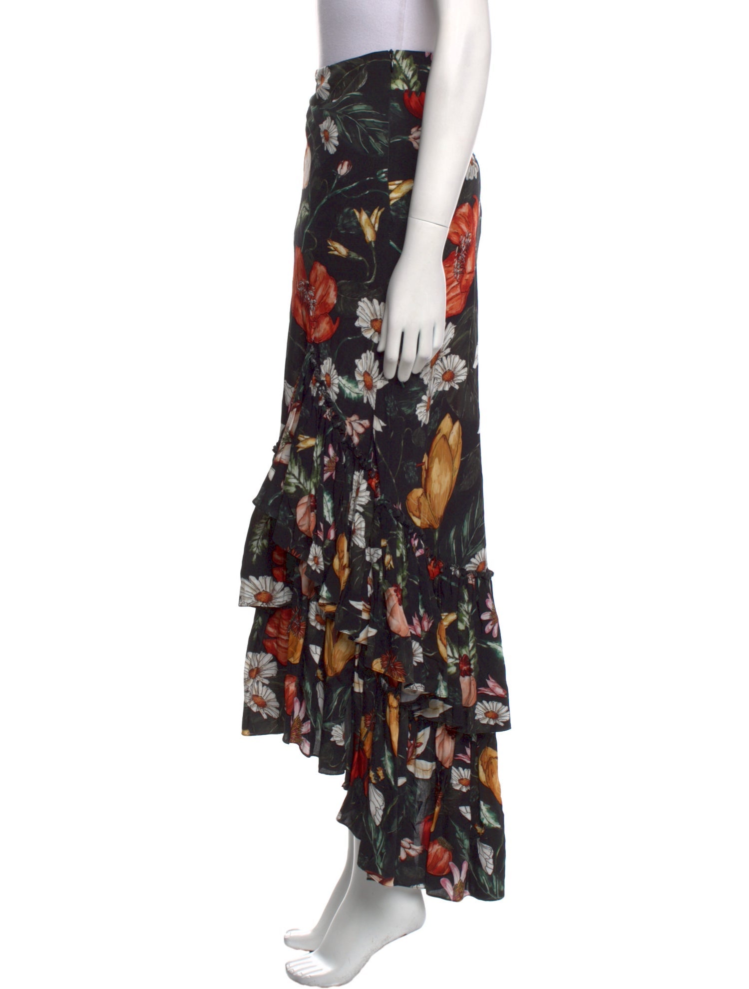 Atelier 1756 Floral Print Midi Length Skirt