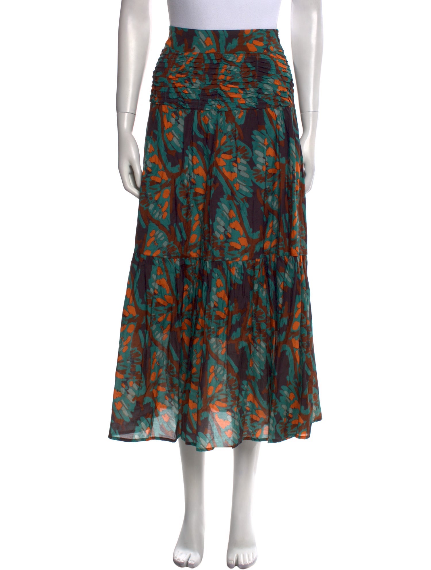 Atelier 1756 Floral Print Midi Length Skirt