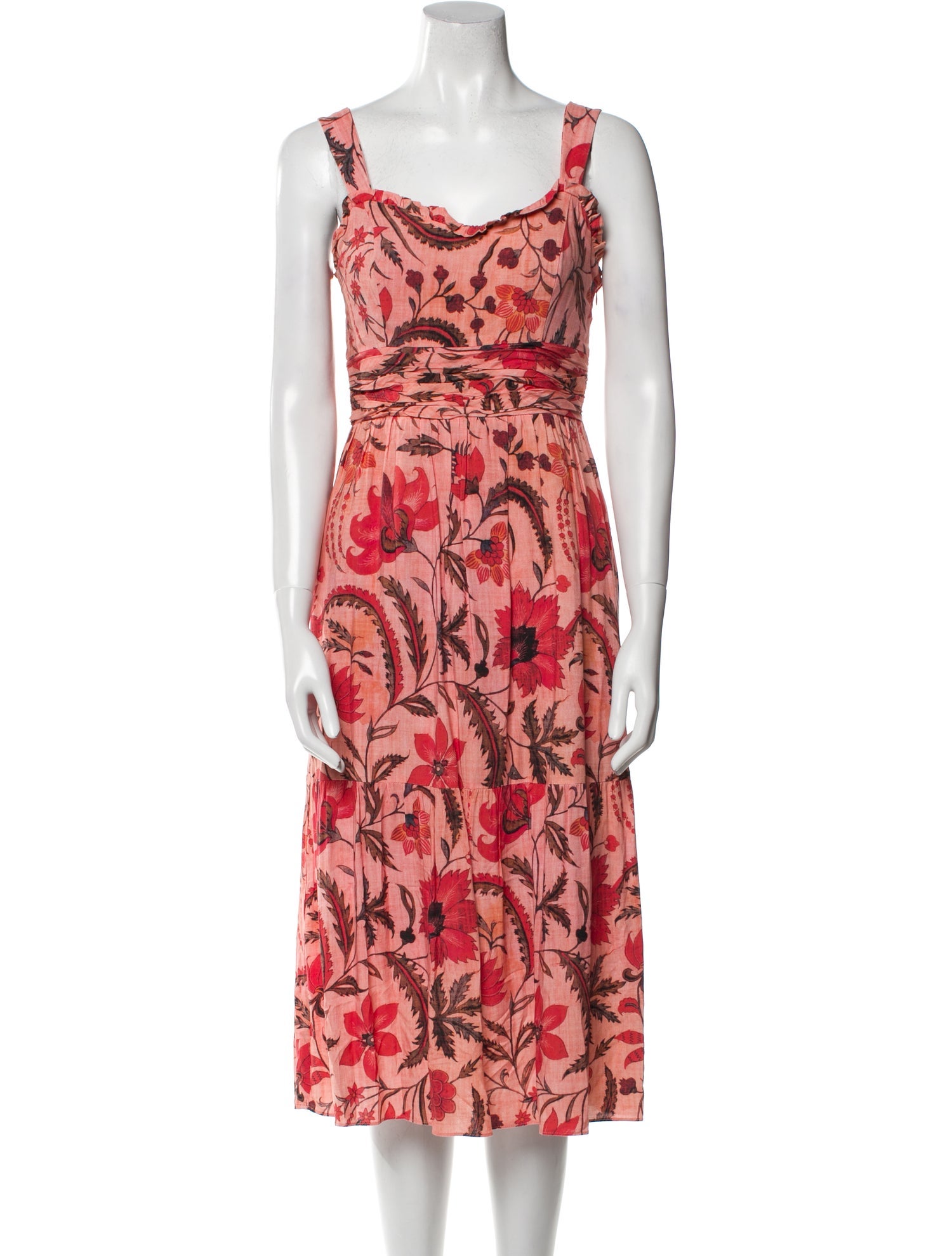 Atelier 1756 Floral Print Midi Length Dress