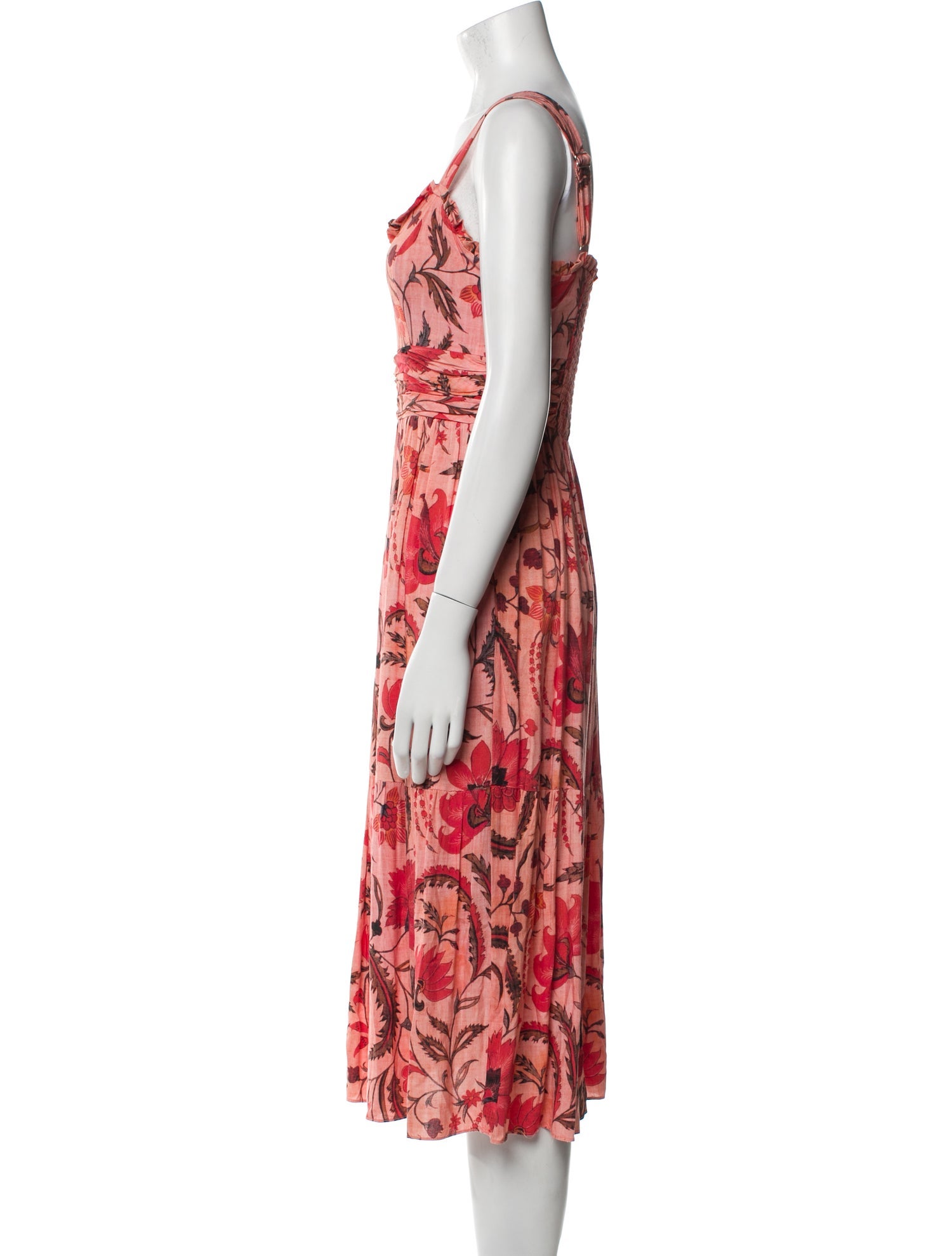 Atelier 1756 Floral Print Midi Length Dress