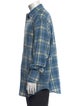 Auralee Wool Plaid Print Shirt