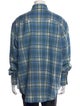 Auralee Wool Plaid Print Shirt