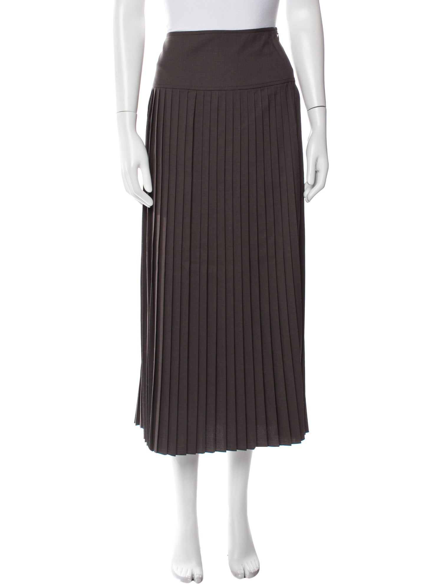 Auralee Wool Midi Length Skirt