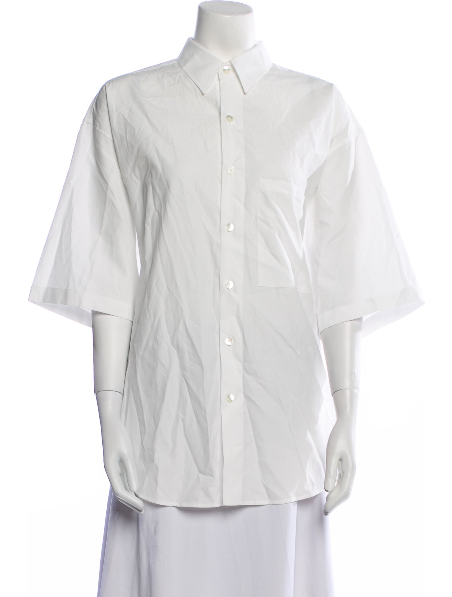 Auralee Three-Quarter Sleeve Button-Up Top w/ Tags