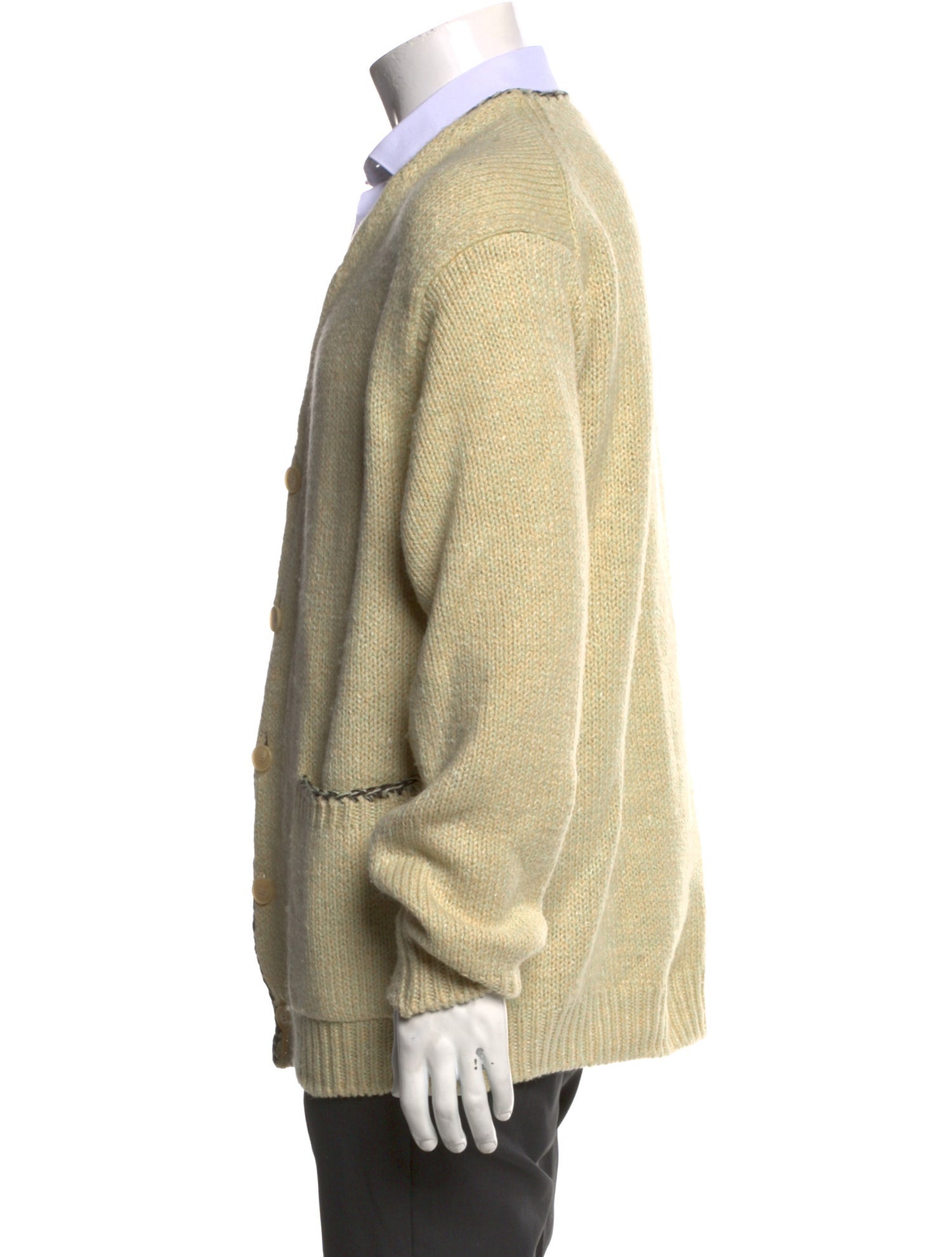 Auralee Wool V-Neck Cardigan