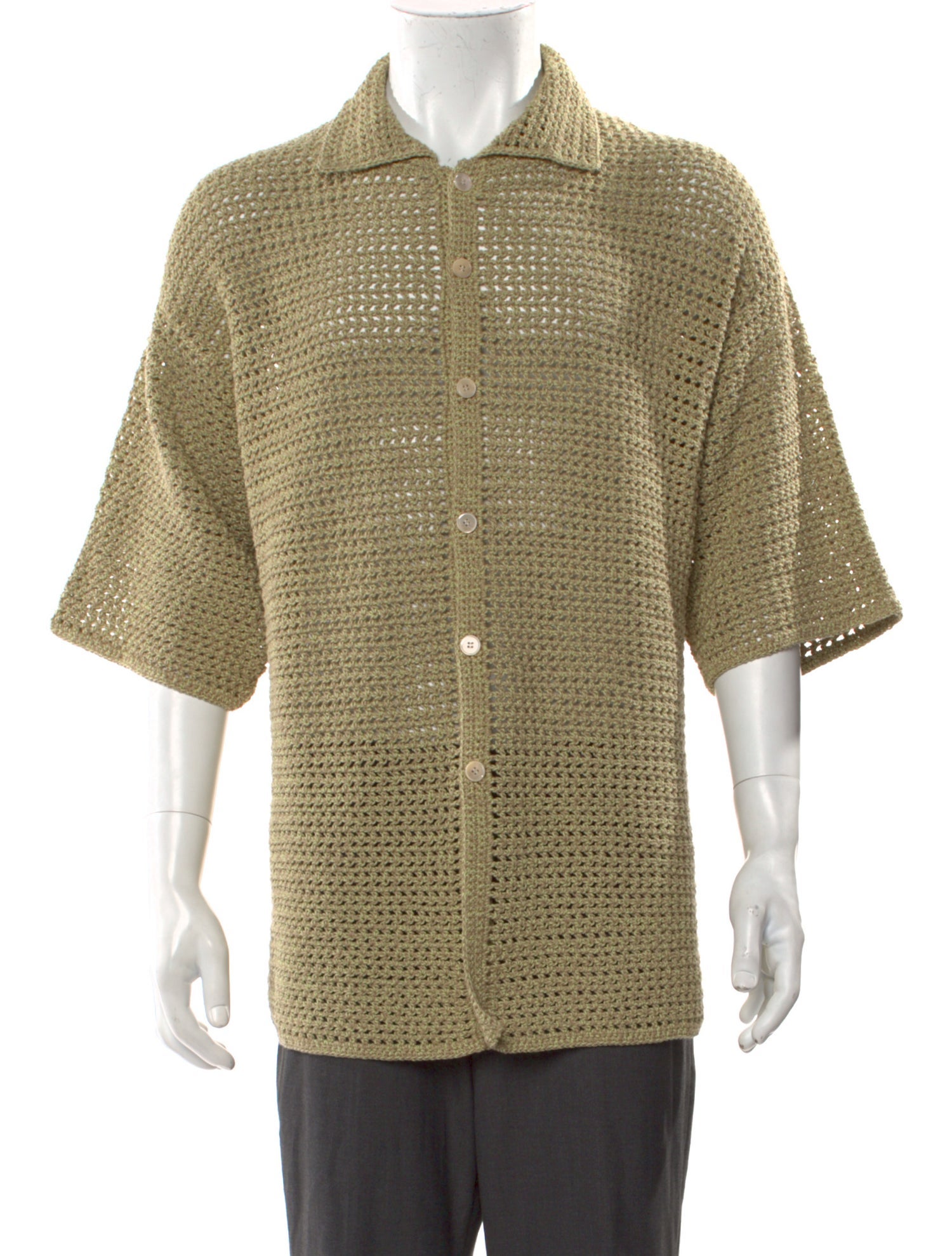 Auralee Lace Pattern Short Sleeve Shirt w/ Tags