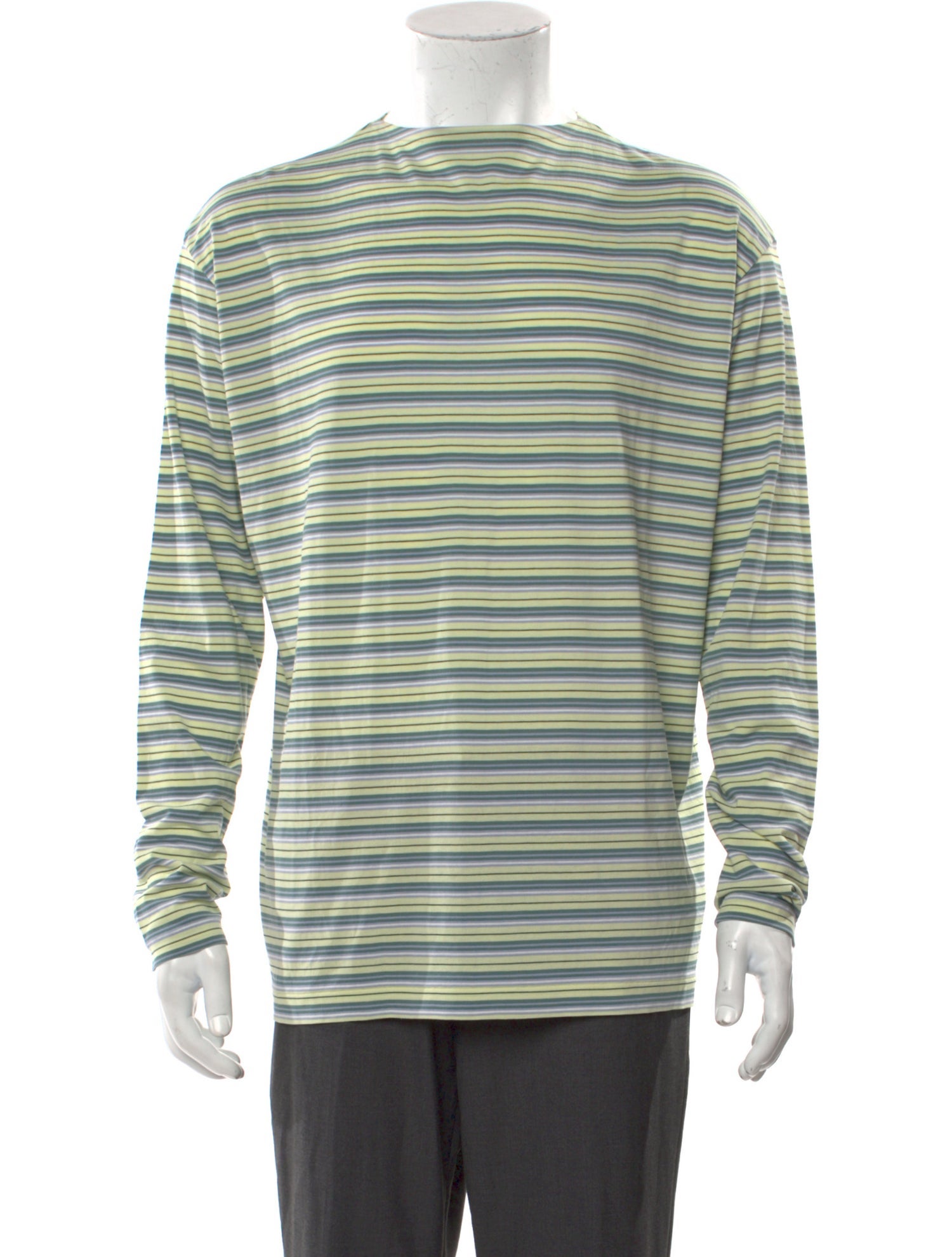 Auralee Striped Crew Neck T-Shirt w/ Tags