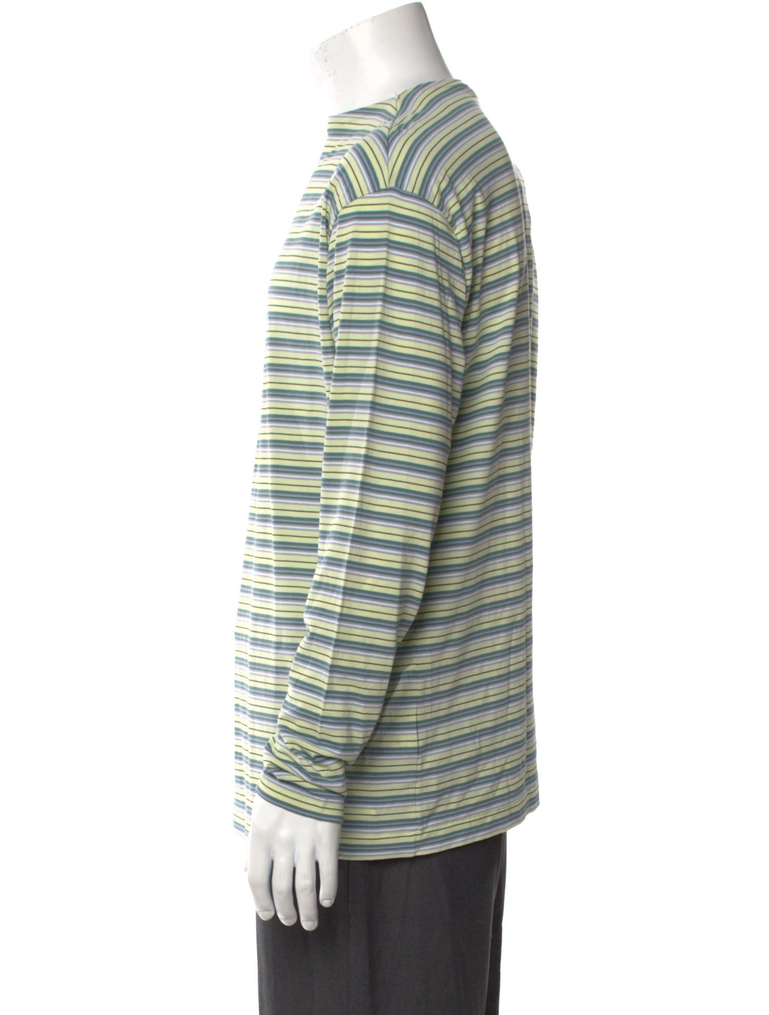 Auralee Striped Crew Neck T-Shirt w/ Tags