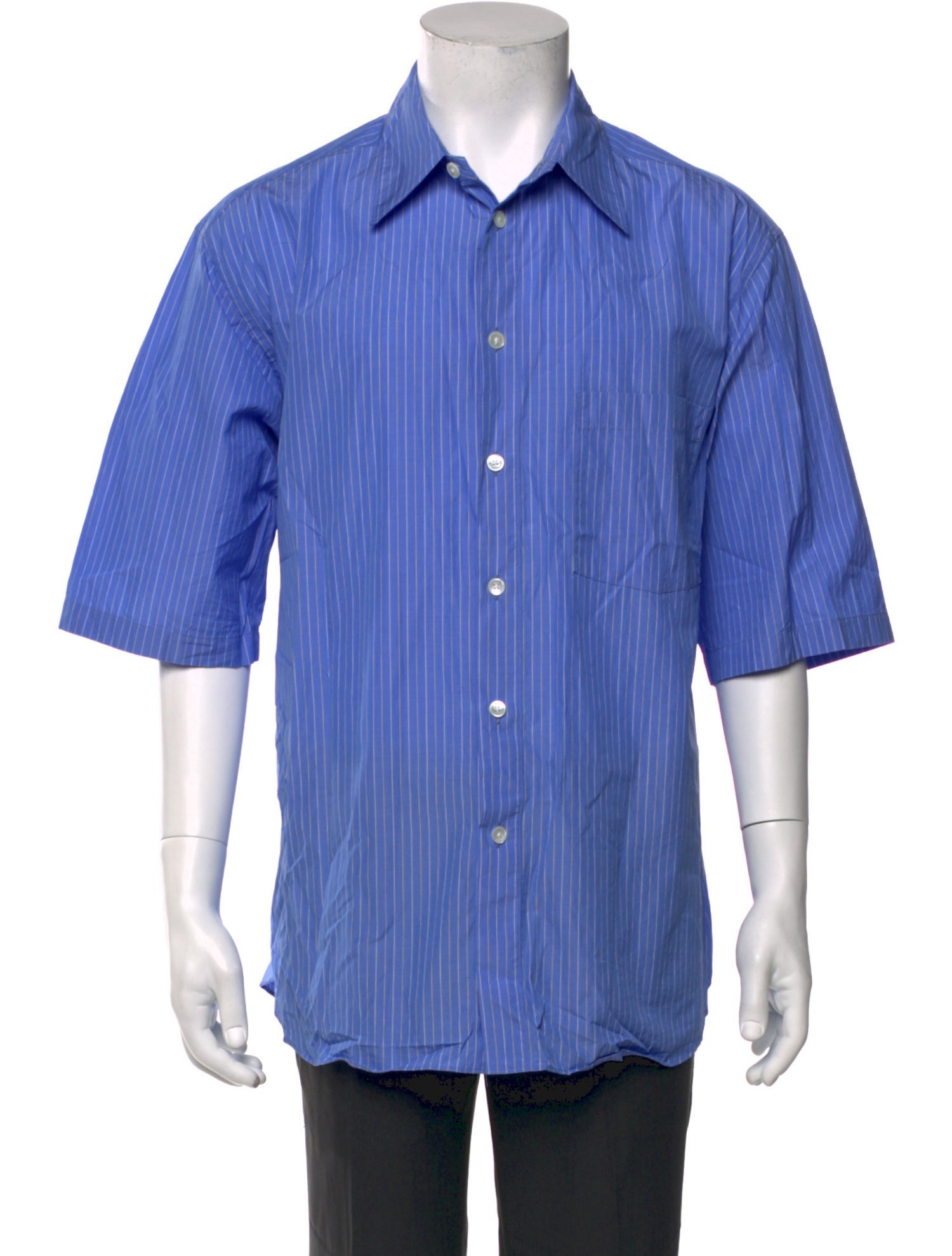 Auralee Striped Short Sleeve Shirt