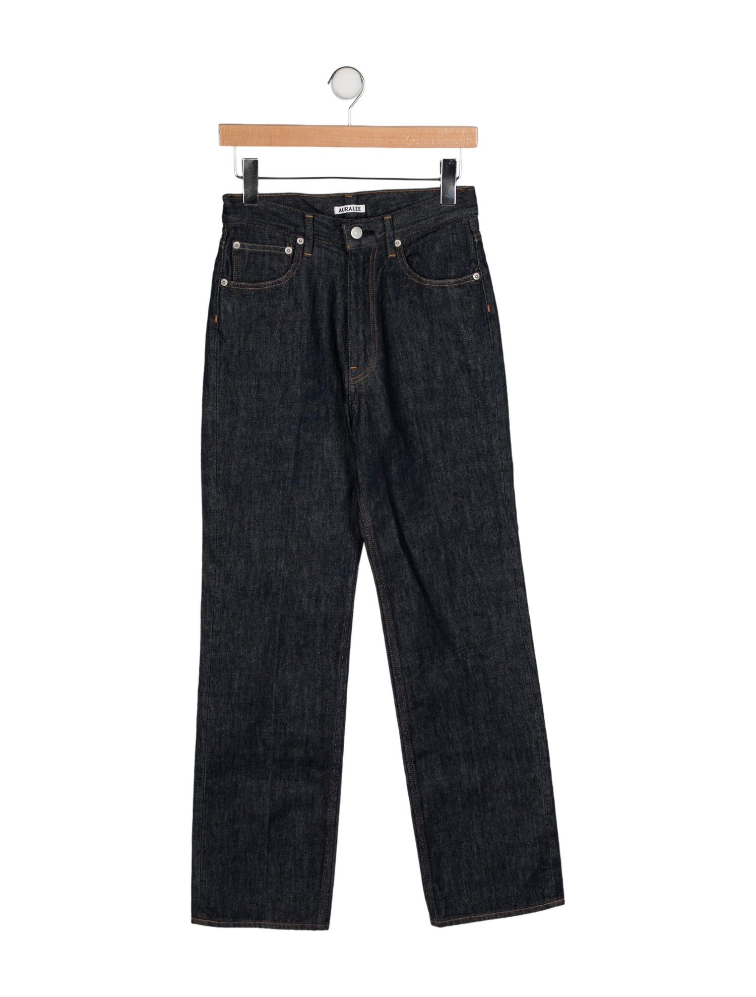 Auralee High-Rise Straight Leg Jeans