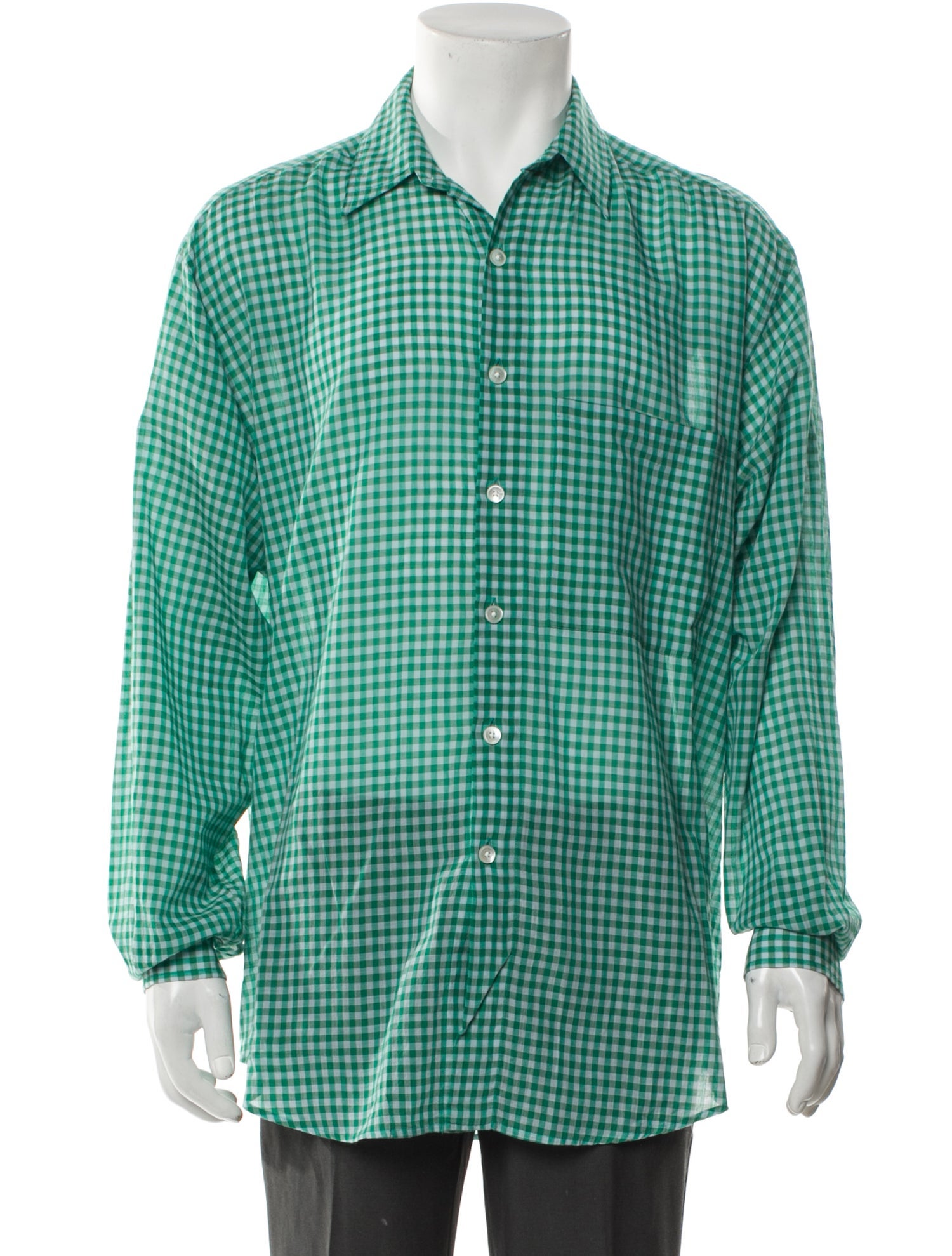 Auralee Plaid Print Long Sleeve Shirt