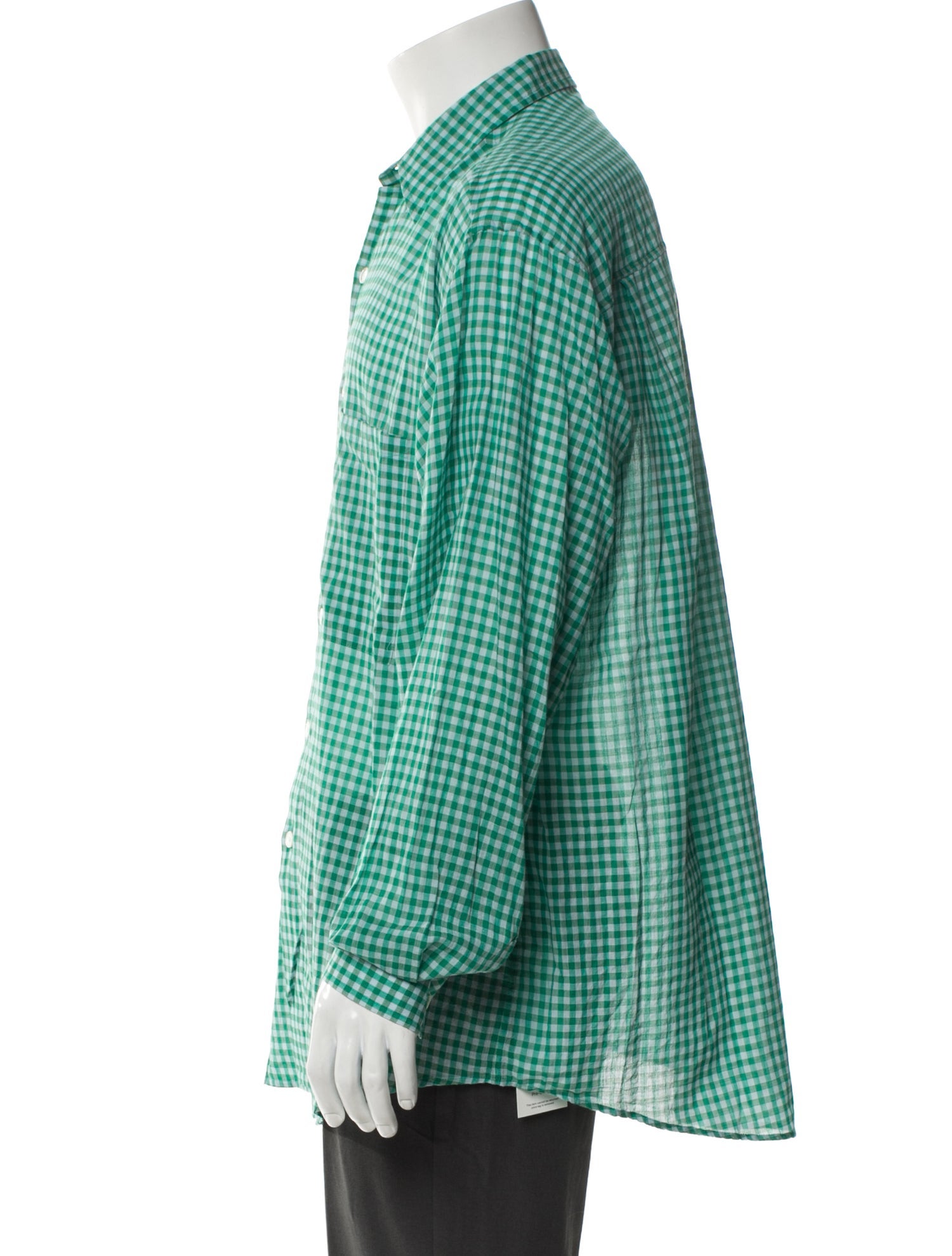 Auralee Plaid Print Long Sleeve Shirt