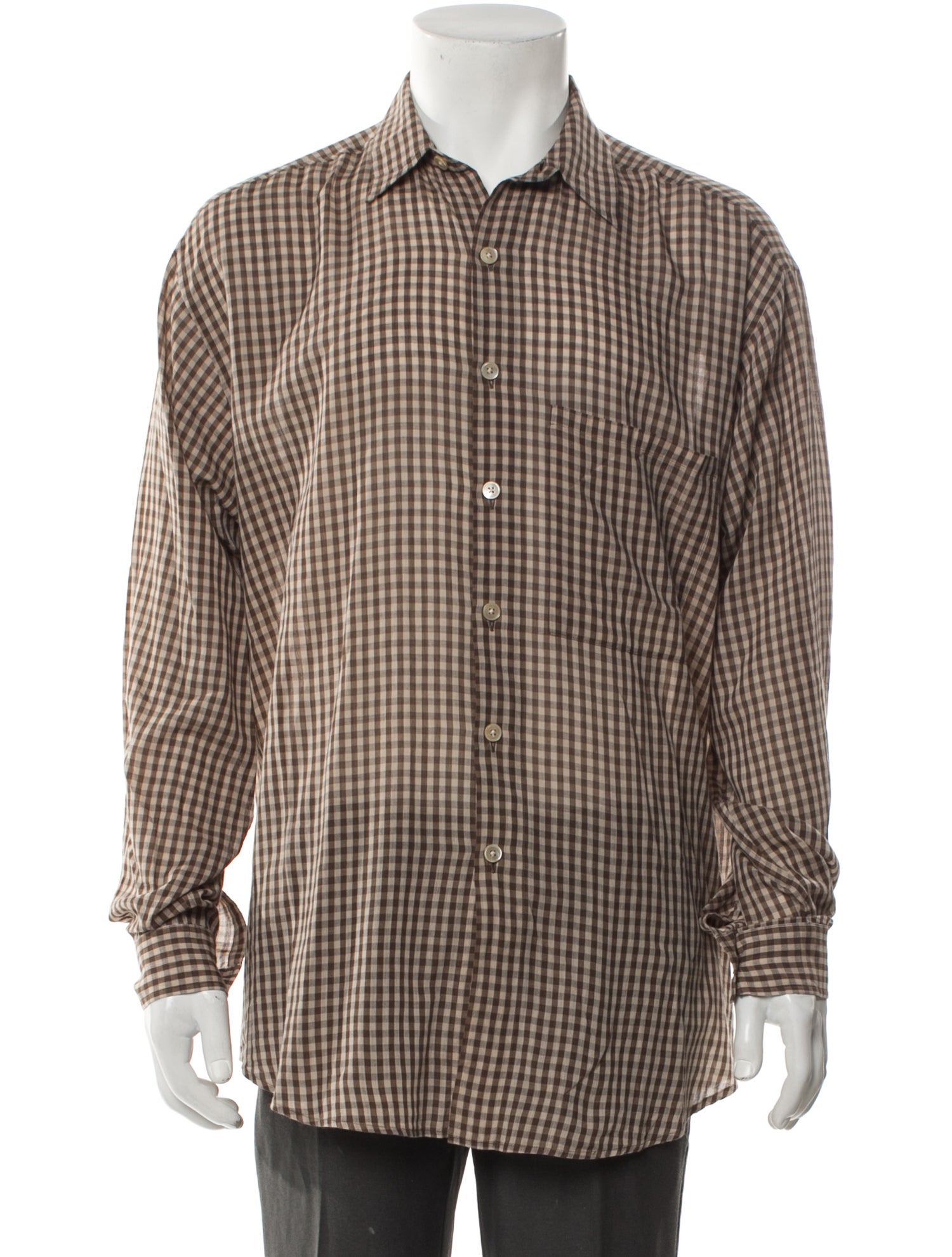 Auralee Plaid Print Long Sleeve Shirt