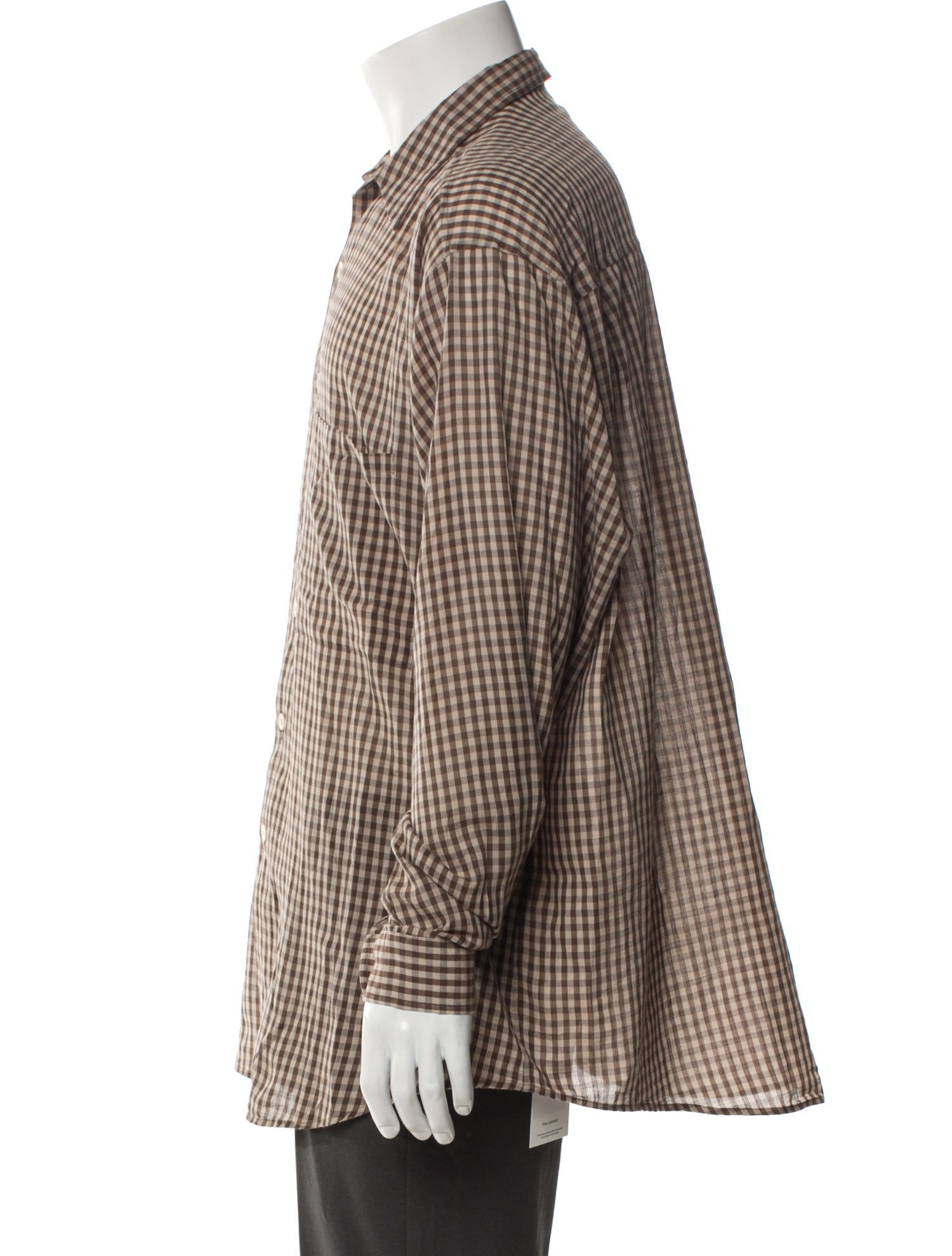 Auralee Plaid Print Long Sleeve Shirt