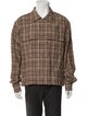 Auralee Linen Plaid Print Trucker Jacket