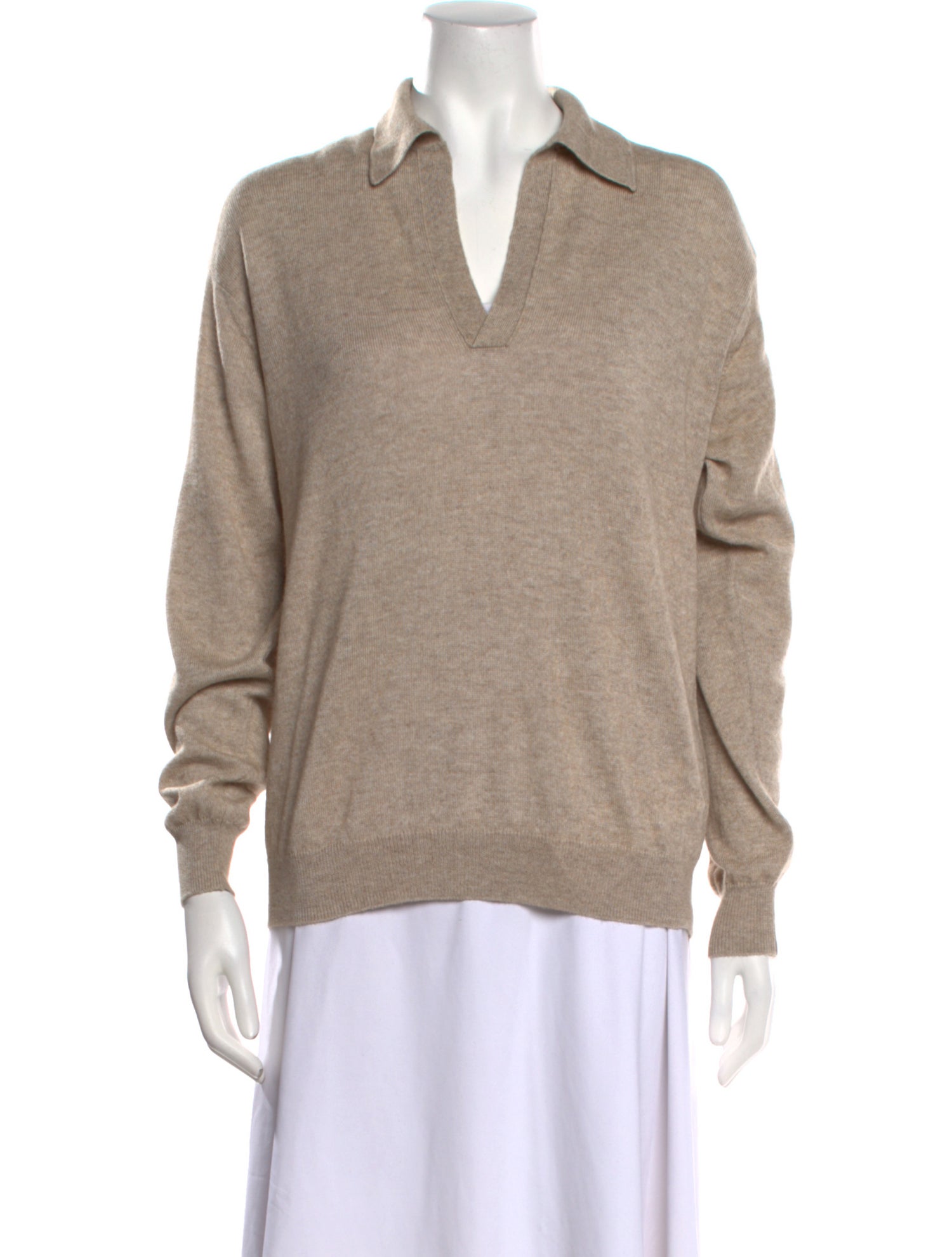 Auralee Silk V-Neck Sweater