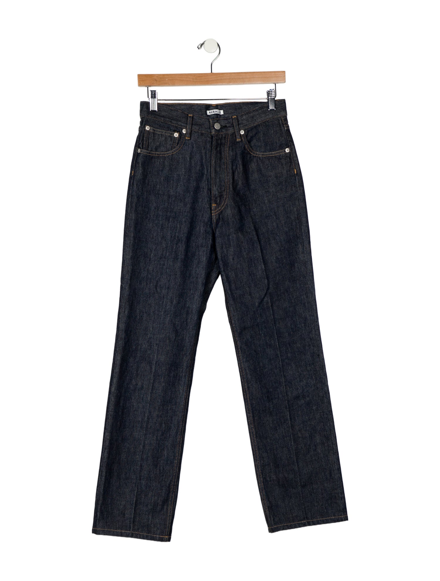 Auralee High-Rise Straight Leg Jeans