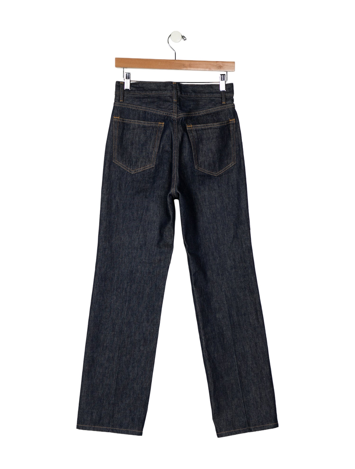 Auralee High-Rise Straight Leg Jeans