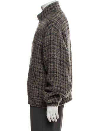 Auralee Wool Plaid Print Jacket