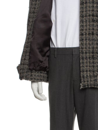 Auralee Wool Plaid Print Jacket