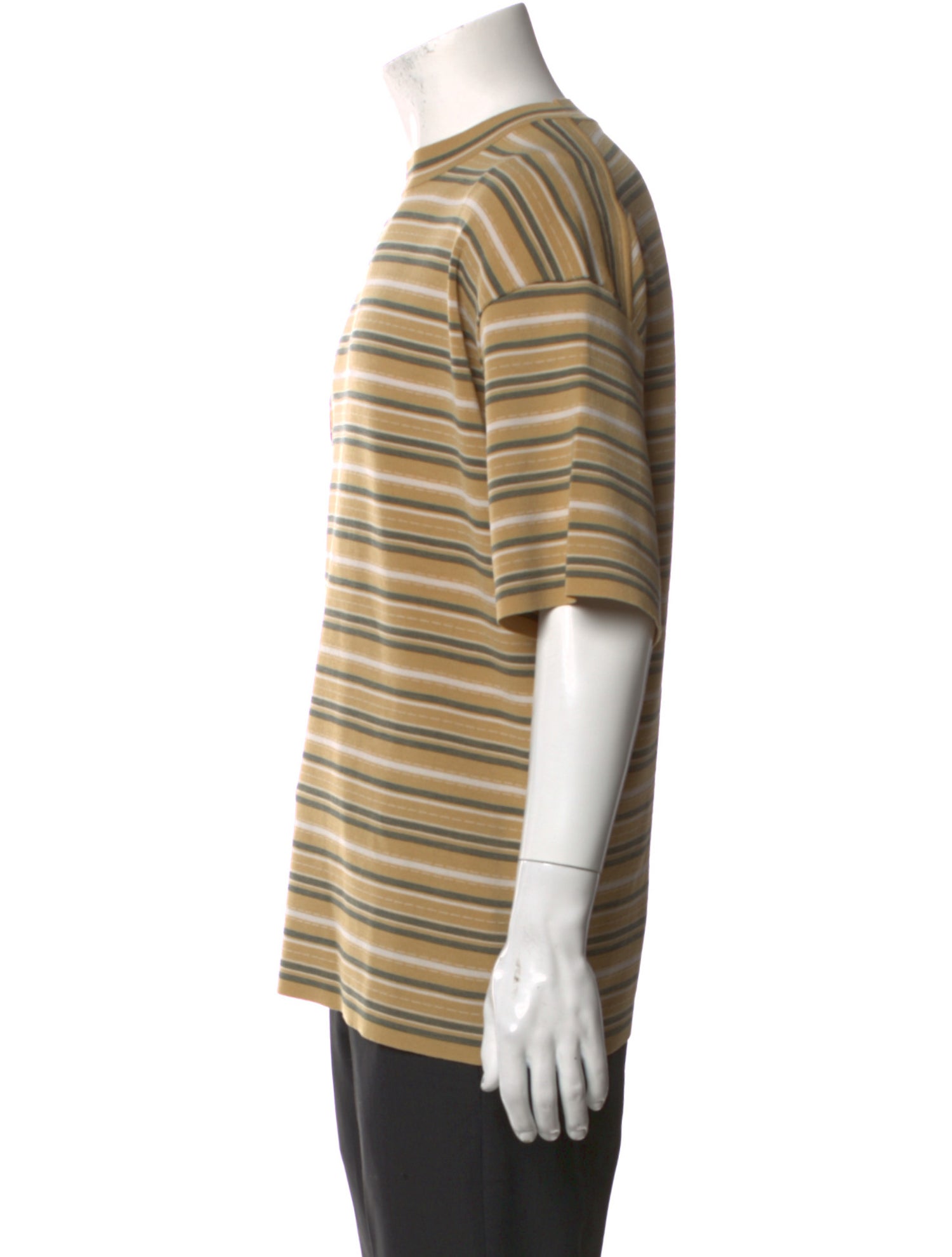 Auralee Wool Striped T-Shirt