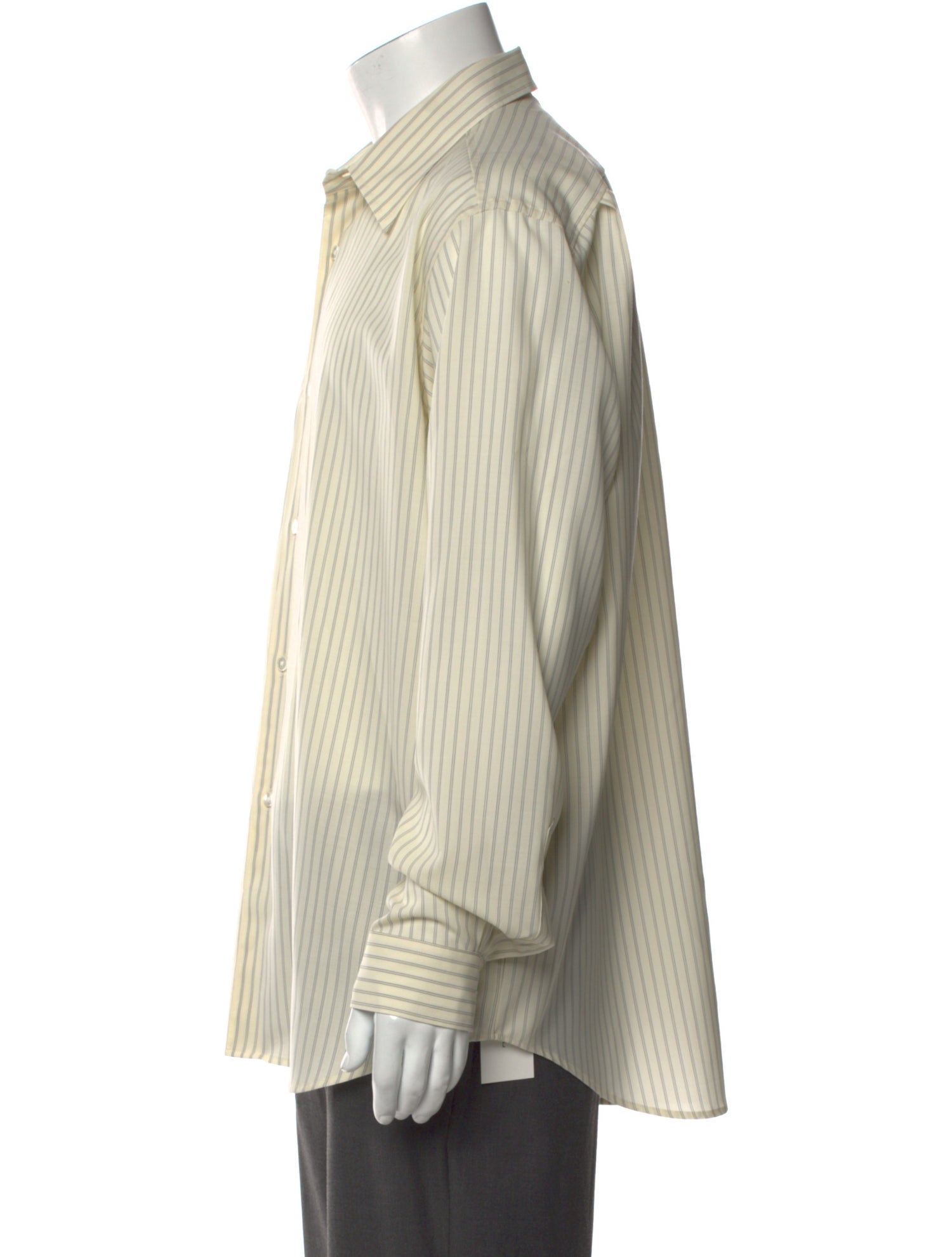Auralee Wool Striped Dress Shirt