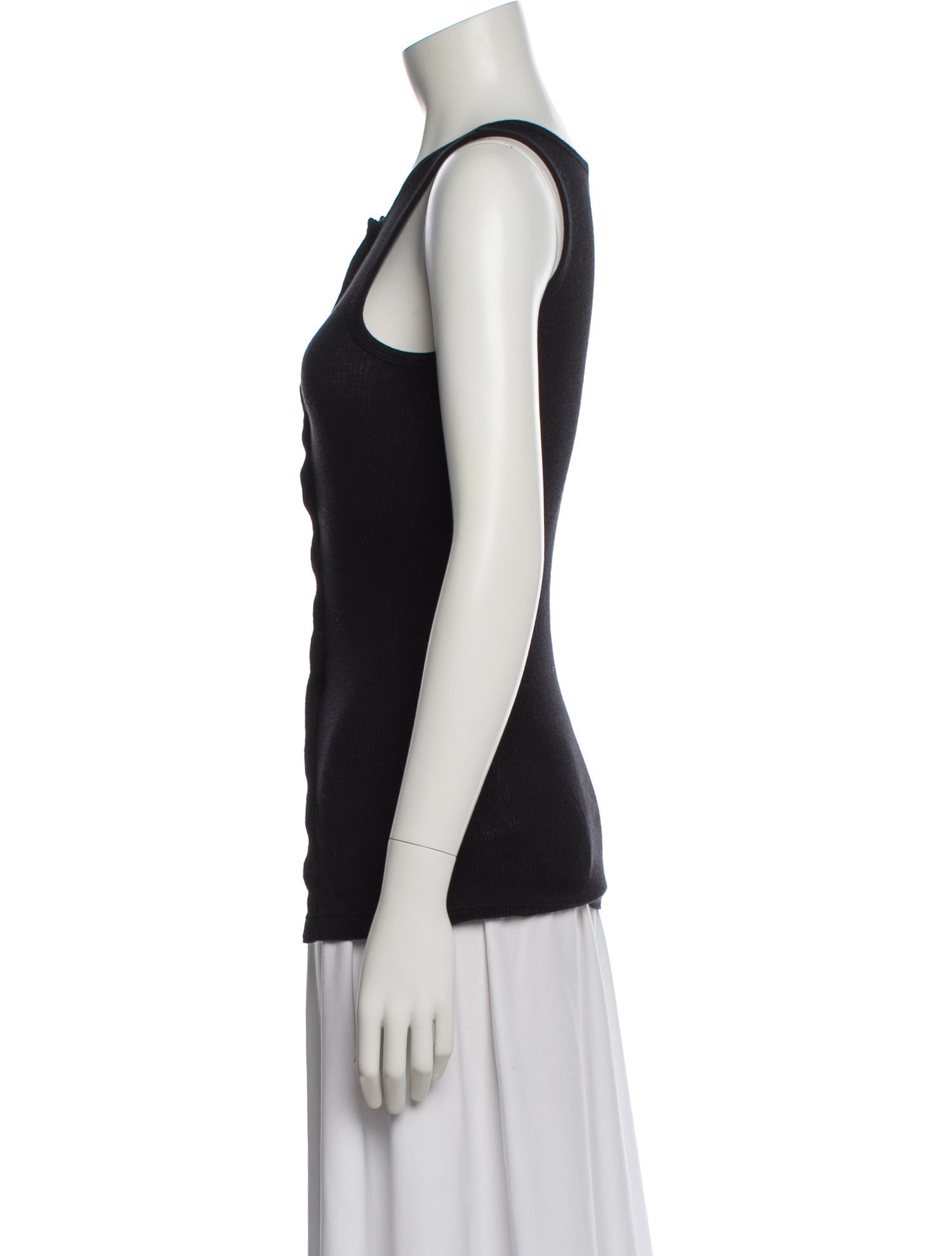 Auralee Crew Neck Sleeveless Top
