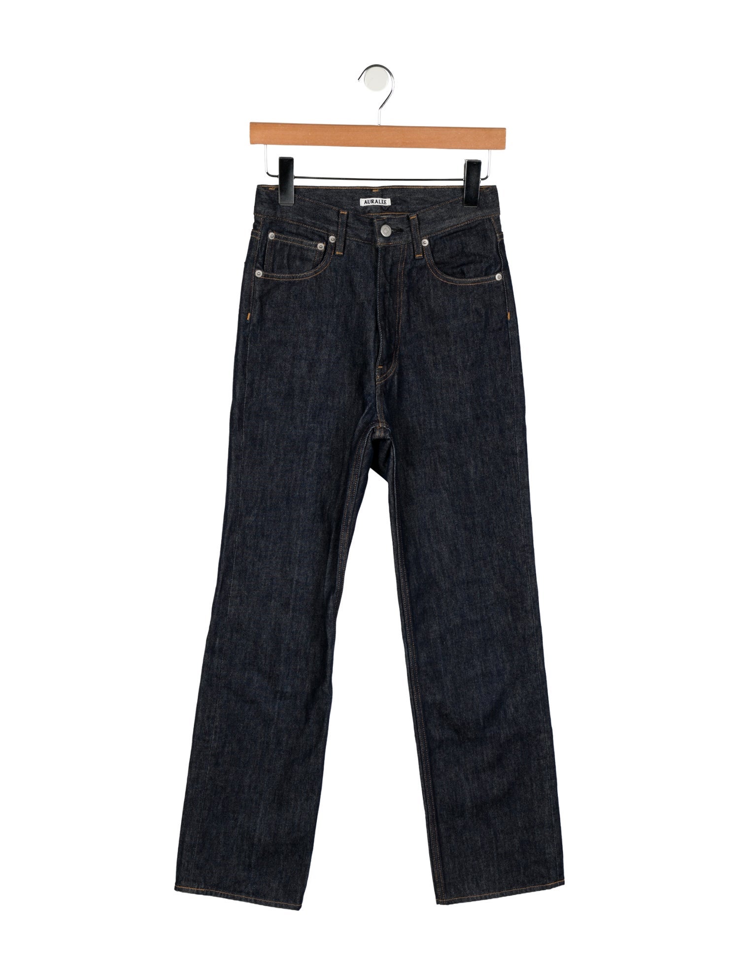 Auralee High-Rise Straight Leg Jeans
