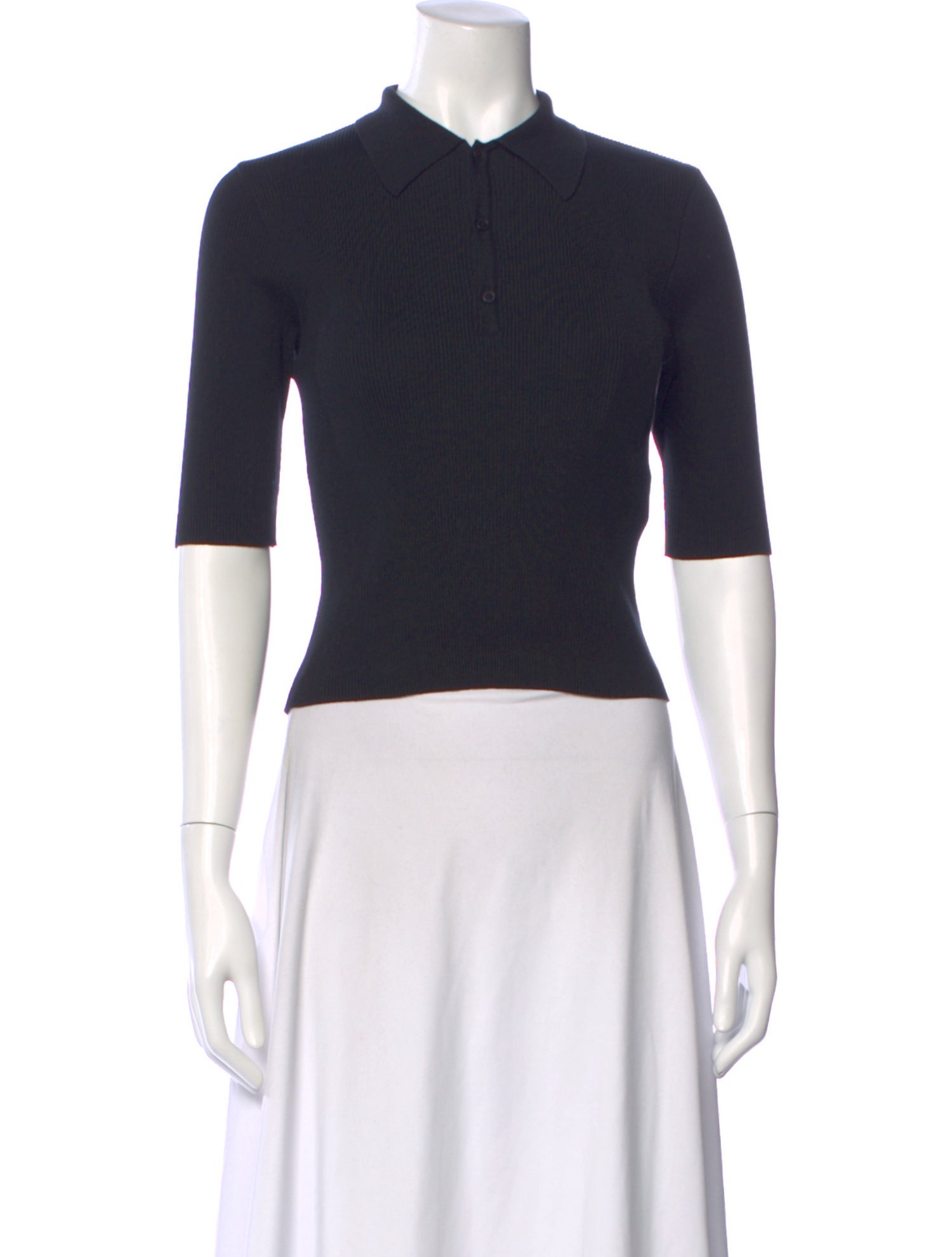 Auralee Three-Quarter Sleeve Polo