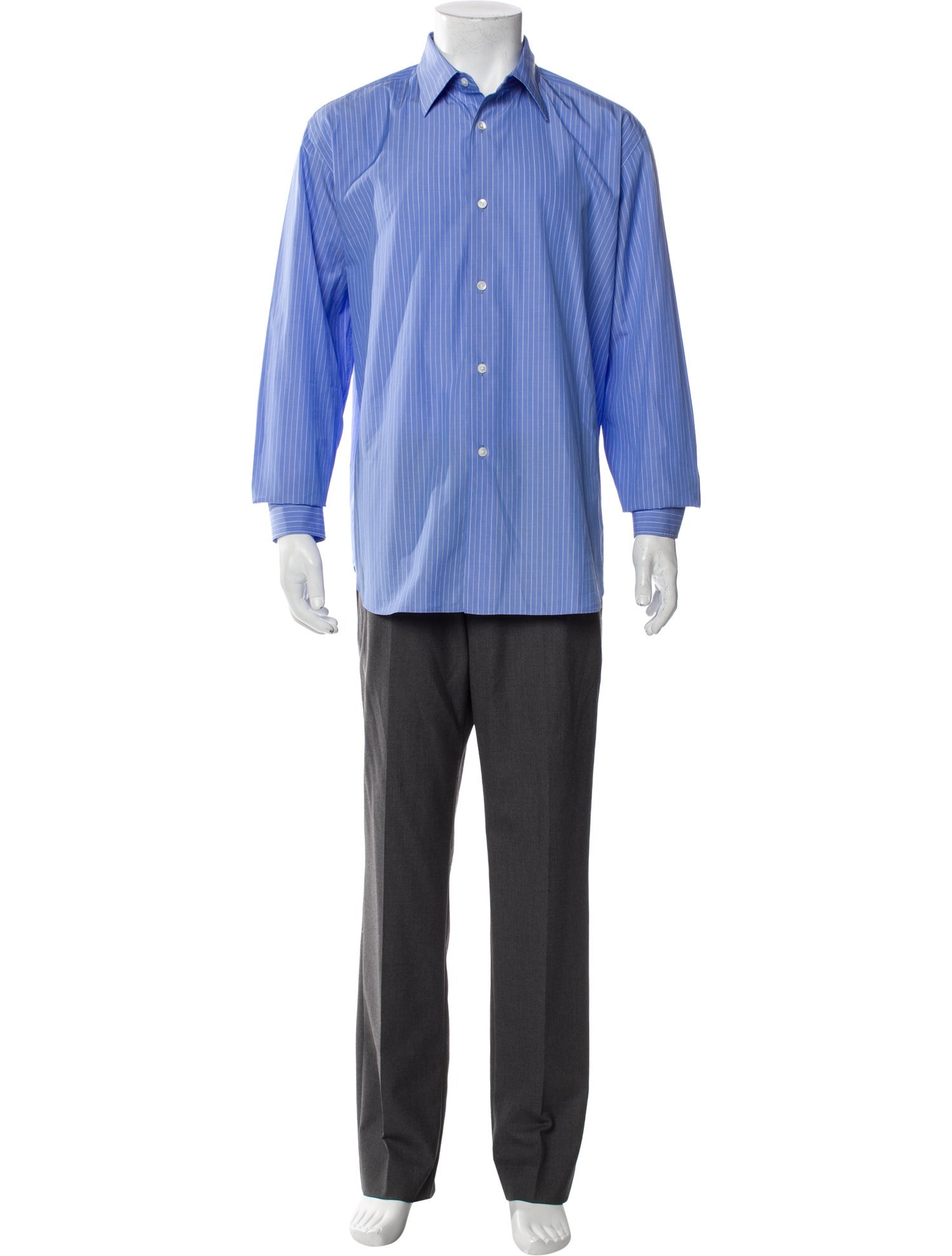 Auralee Striped Long Sleeve Shirt