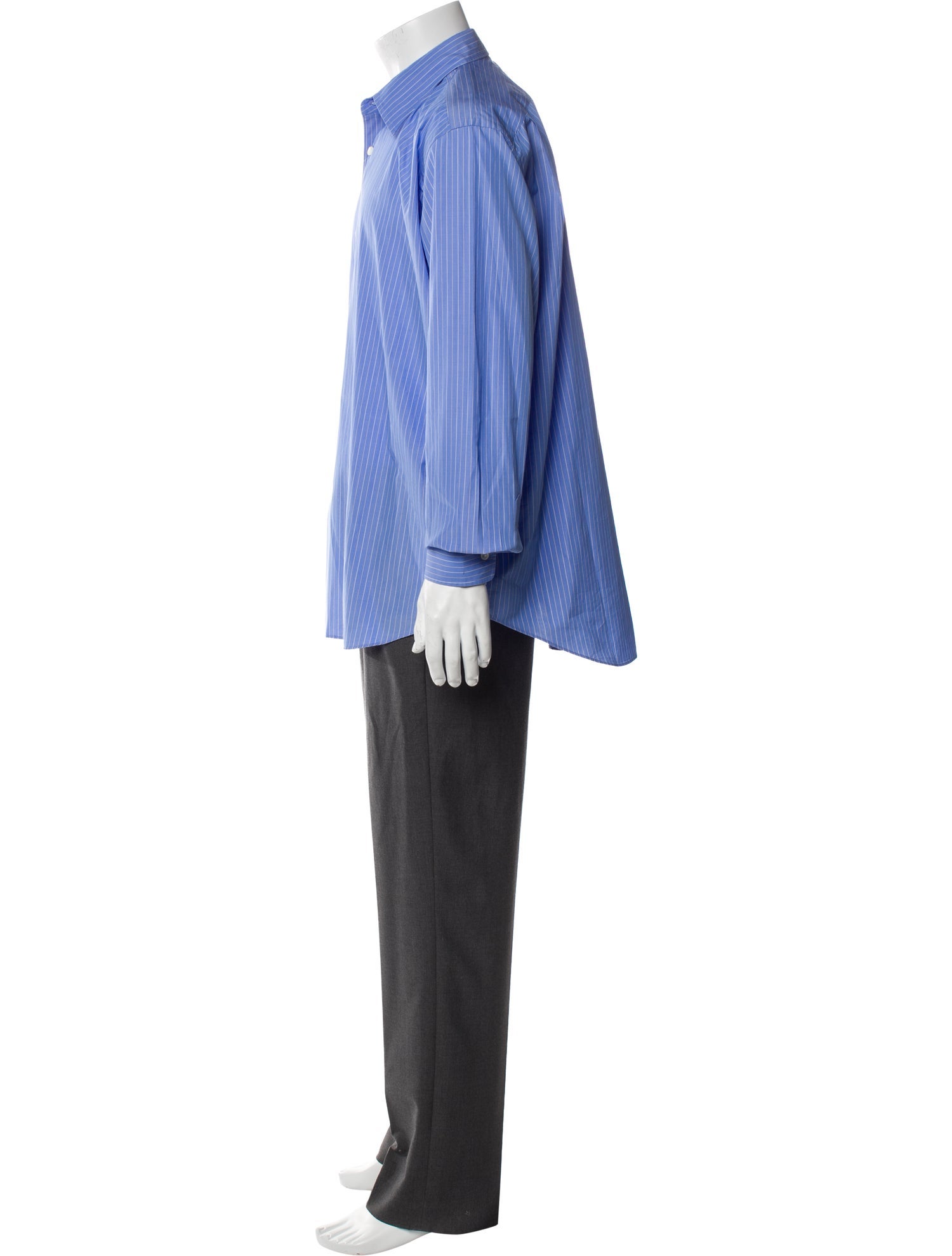 Auralee Striped Long Sleeve Shirt