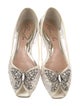 Aruna Seth Lace Crystal Embellishments Ballet Flats