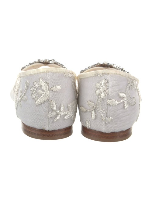 Aruna Seth Lace Crystal Embellishments Ballet Flats