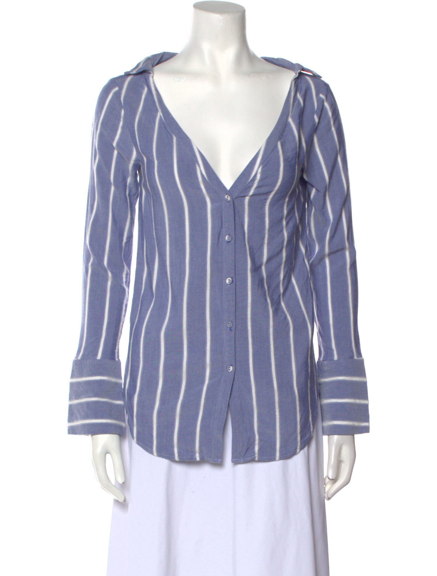 Auteur Striped Long Sleeve Blouse
