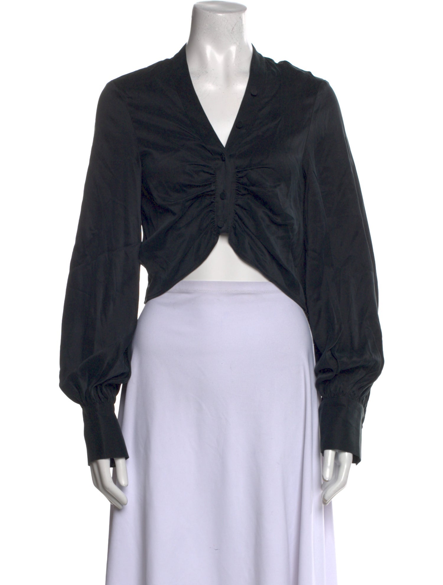 Auteur Silk V-Neck Crop Top