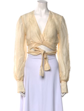 Auteur Linen V-Neck Crop Top