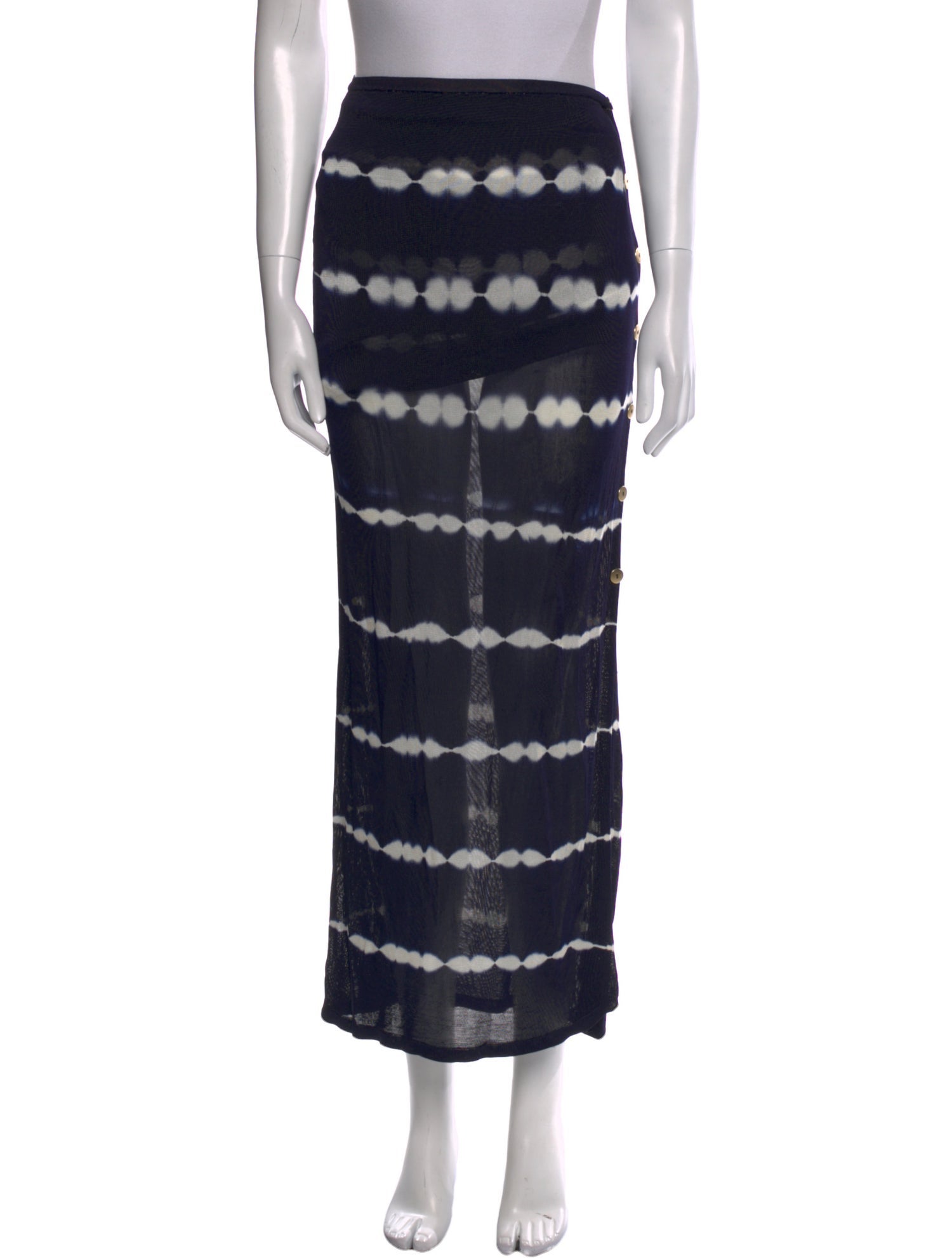 Auteur Tie-Dye Print Midi Length Skirt