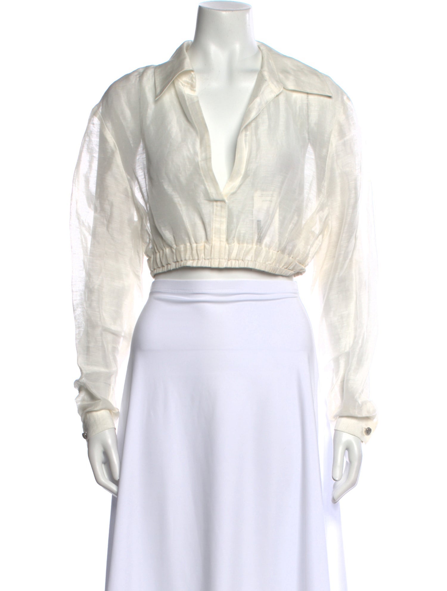 Auteur Linen V-Neck Crop Top