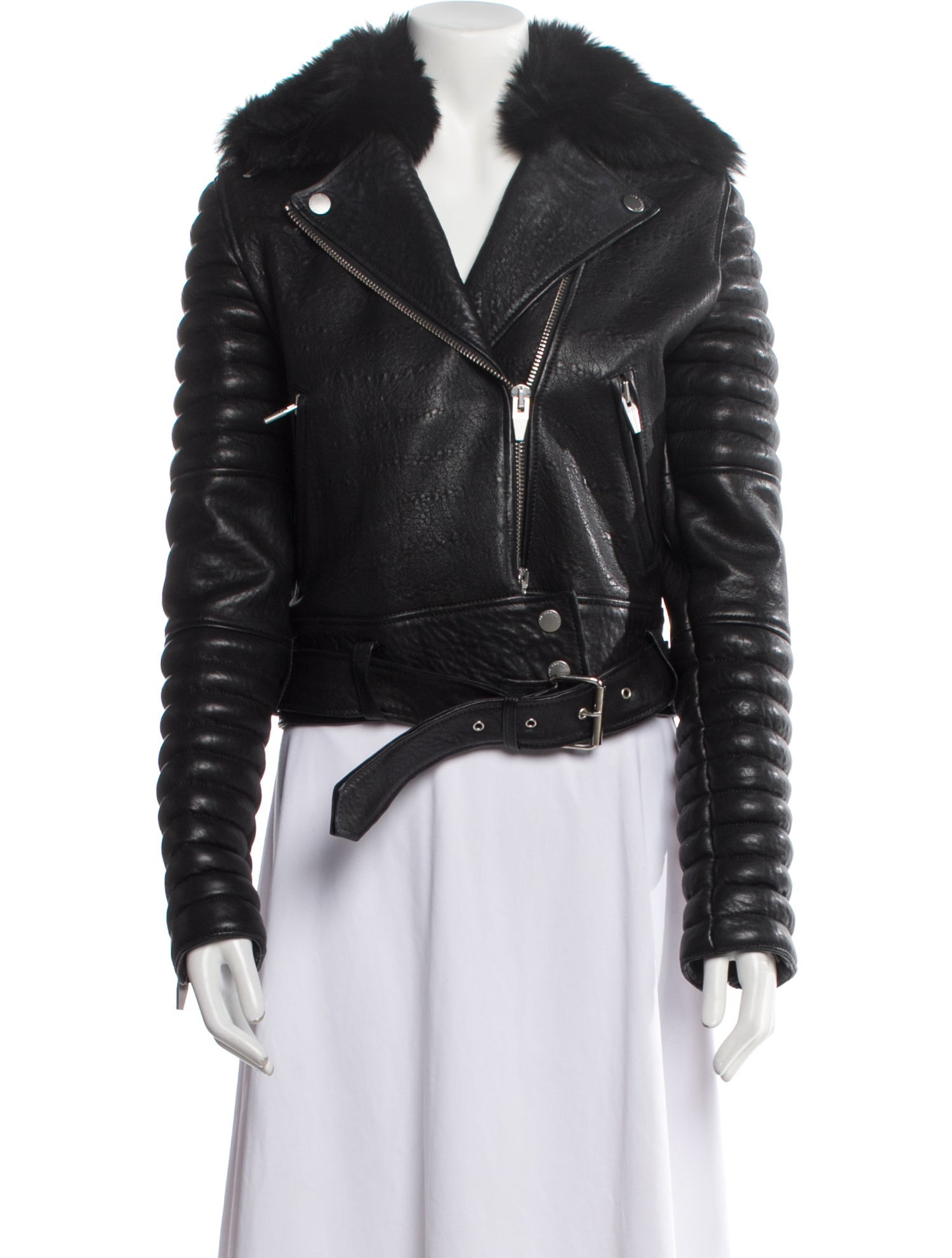 The Arrivals Leather Fur Jacket