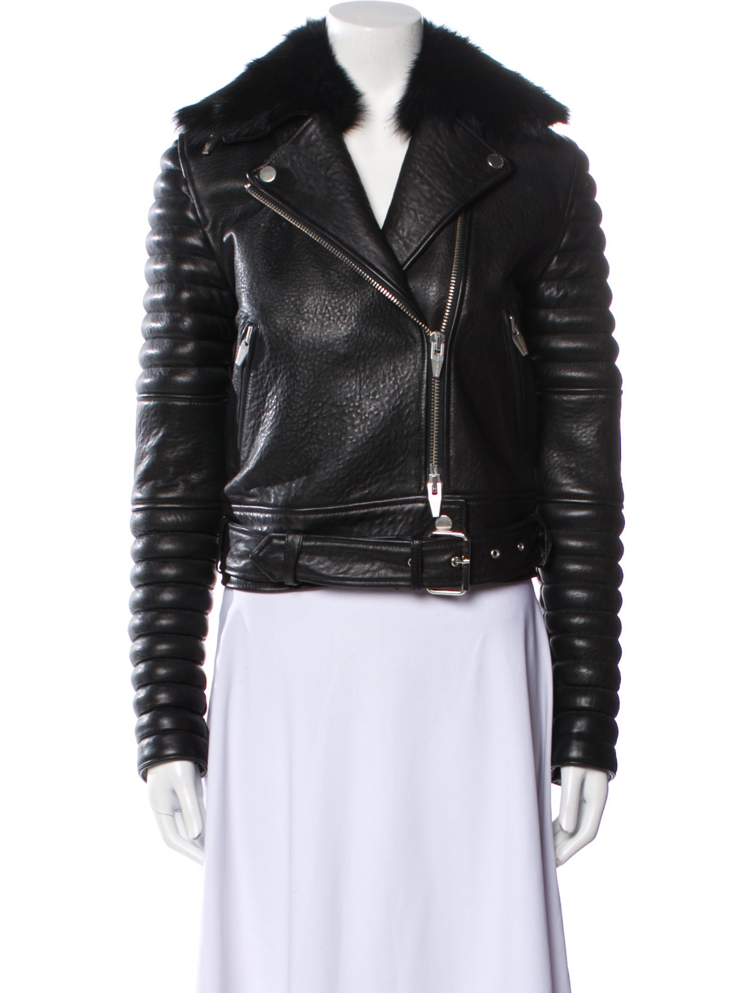 The Arrivals Leather Fur Jacket
