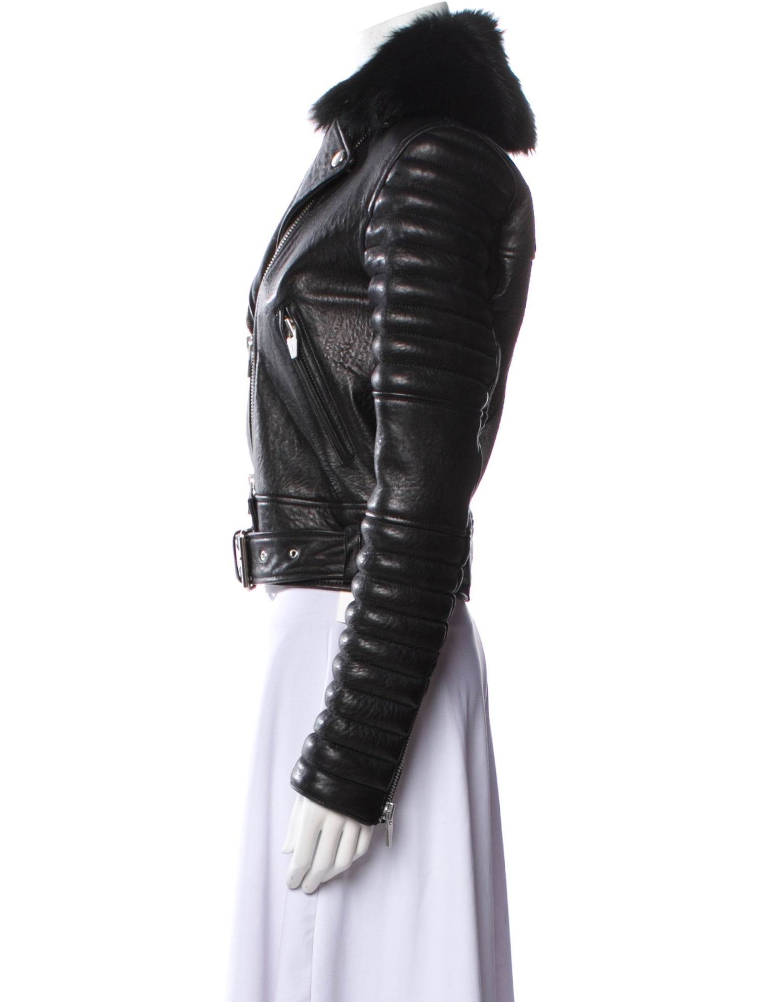 The Arrivals Leather Fur Jacket