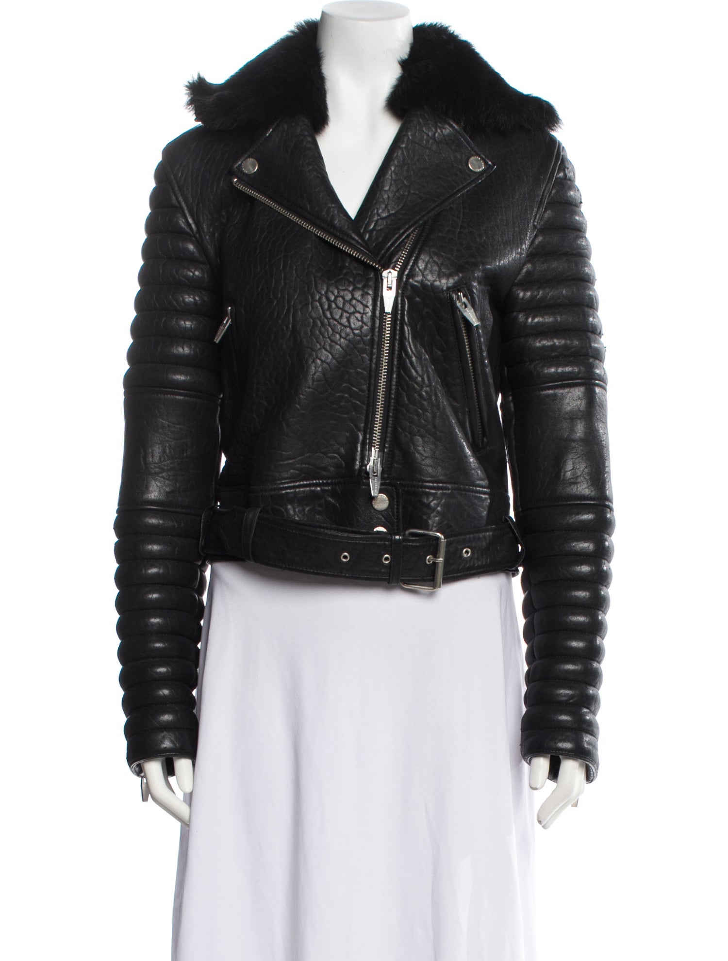 The Arrivals Leather Fur Jacket