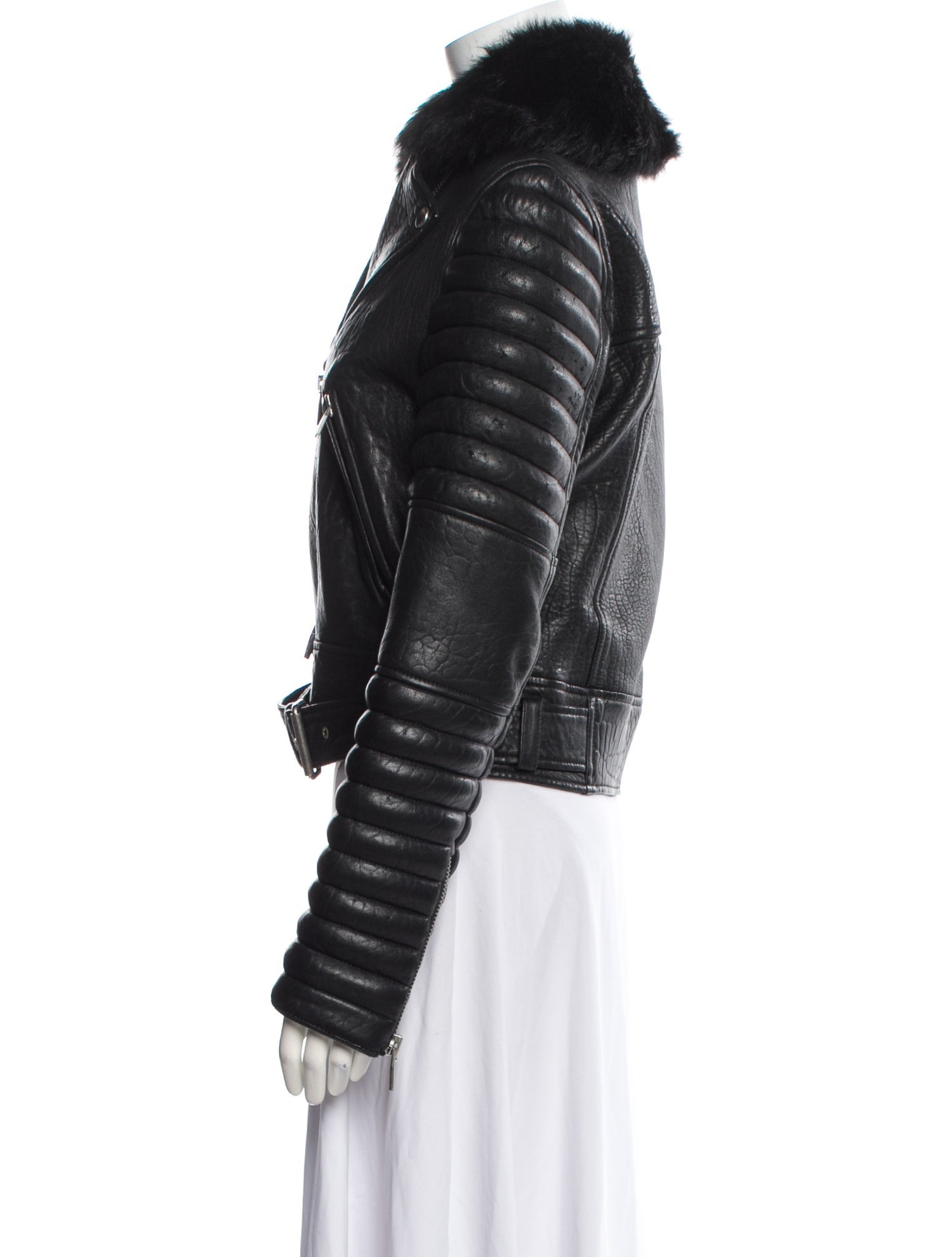 The Arrivals Leather Fur Jacket