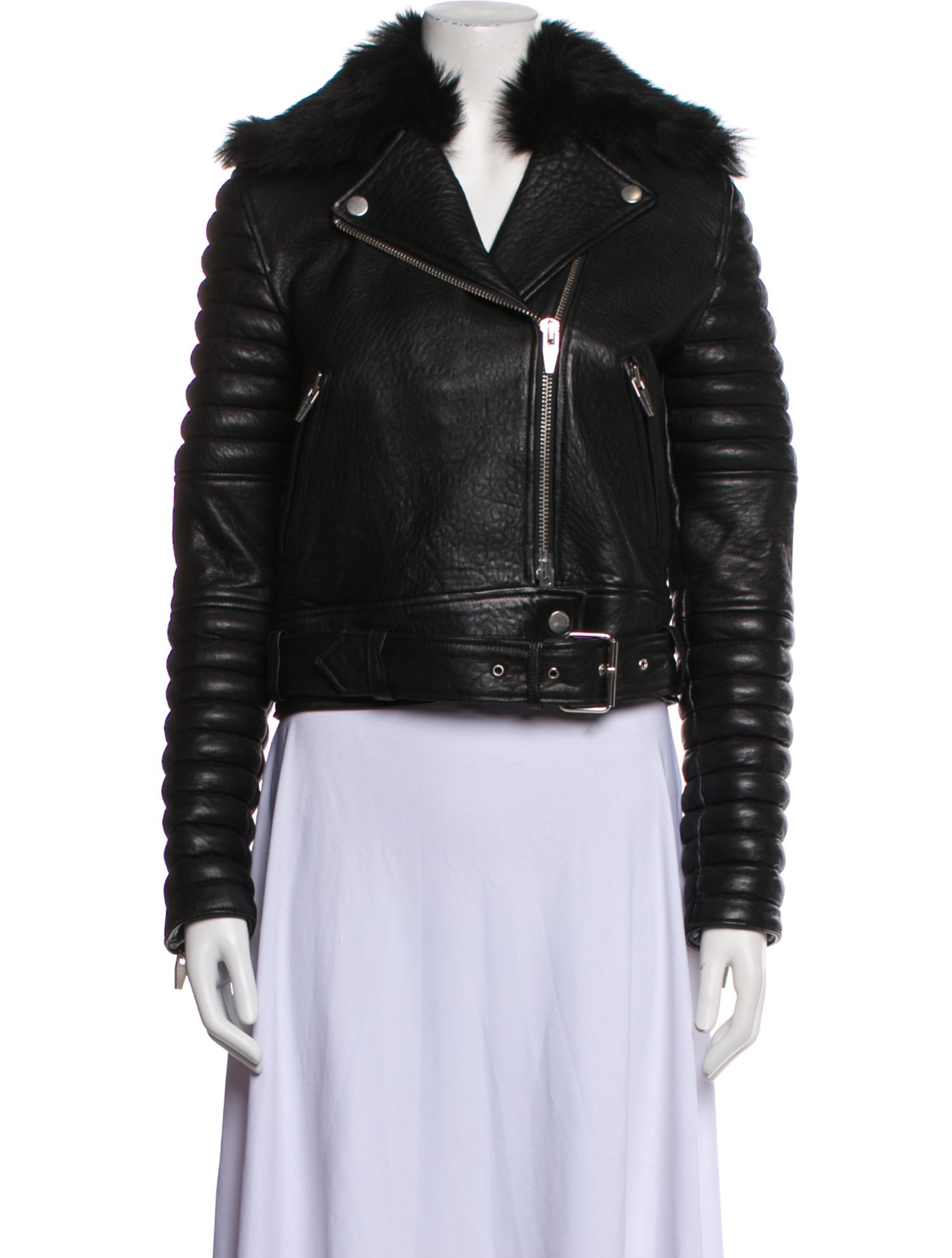 The Arrivals Leather Fur Jacket