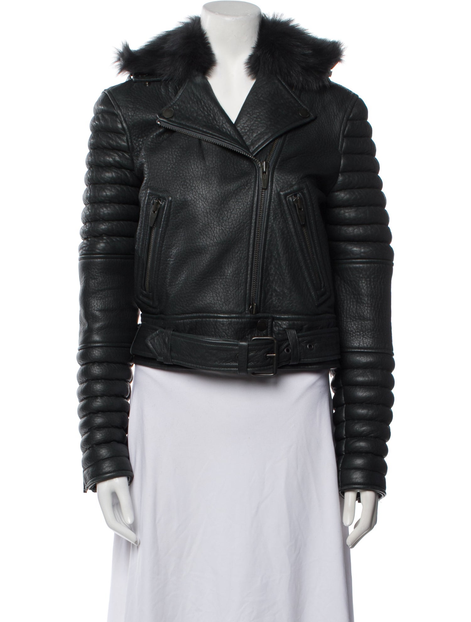 The Arrivals Leather Fur Jacket