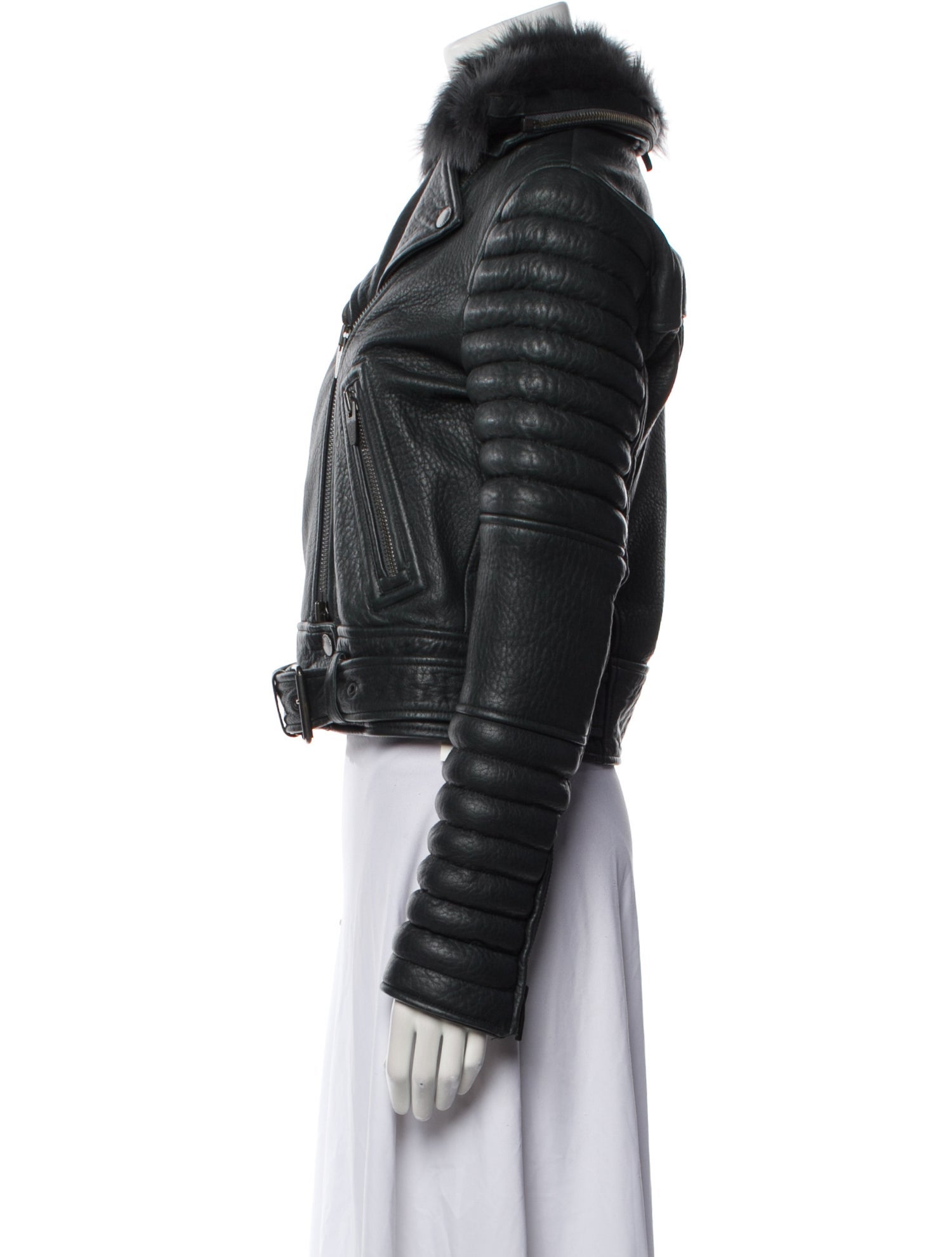 The Arrivals Leather Fur Jacket