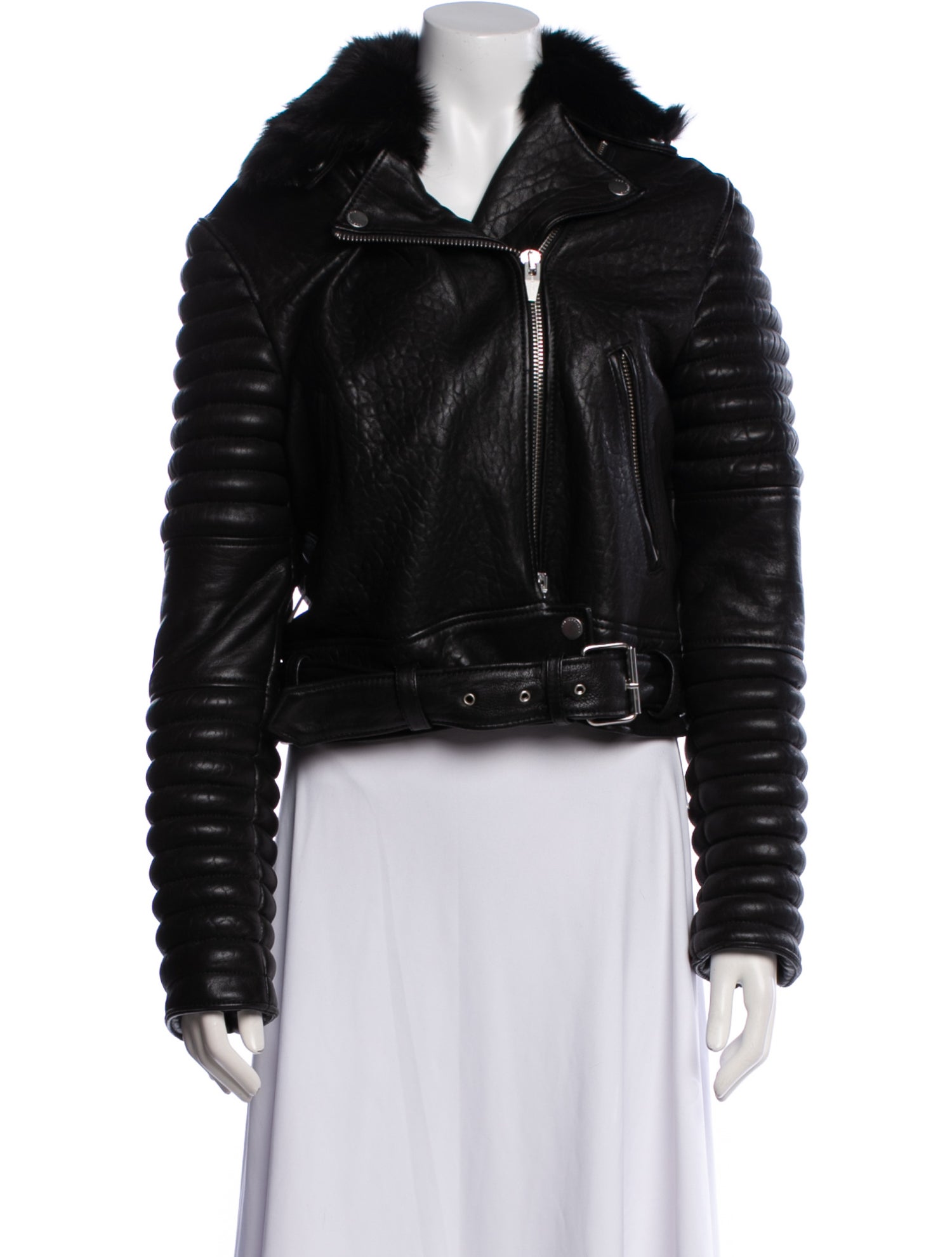 The Arrivals Leather Fur Jacket